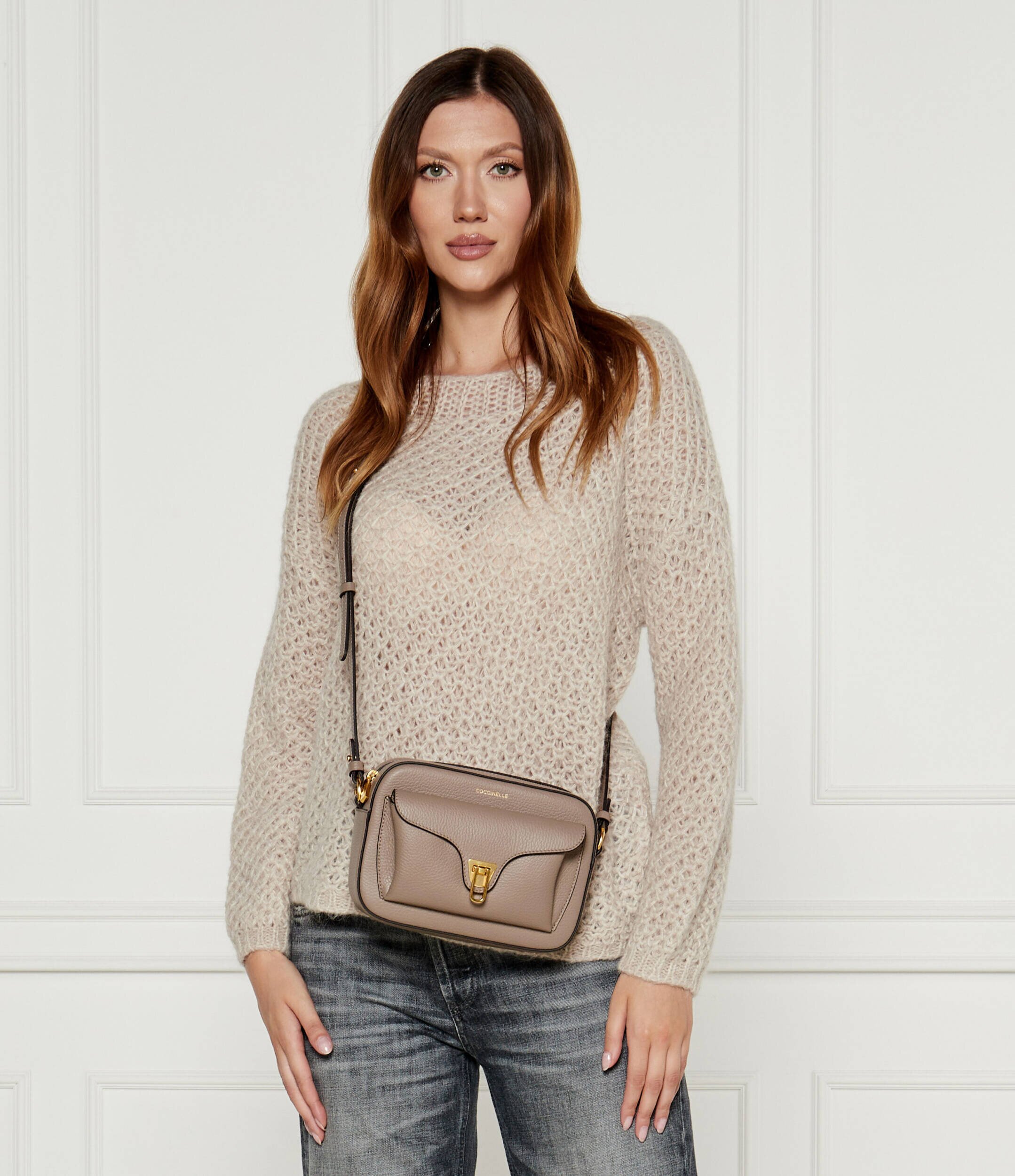 Coccinelle De piele geantă poștaș Beat Soft