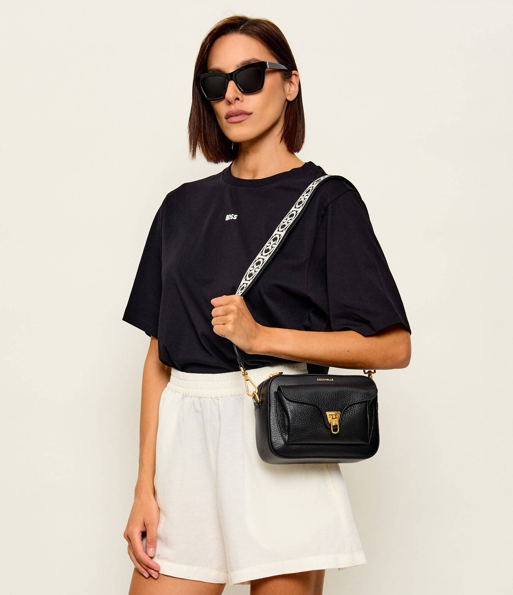Coccinelle De piele geantă poștaș Beat Soft Ribb