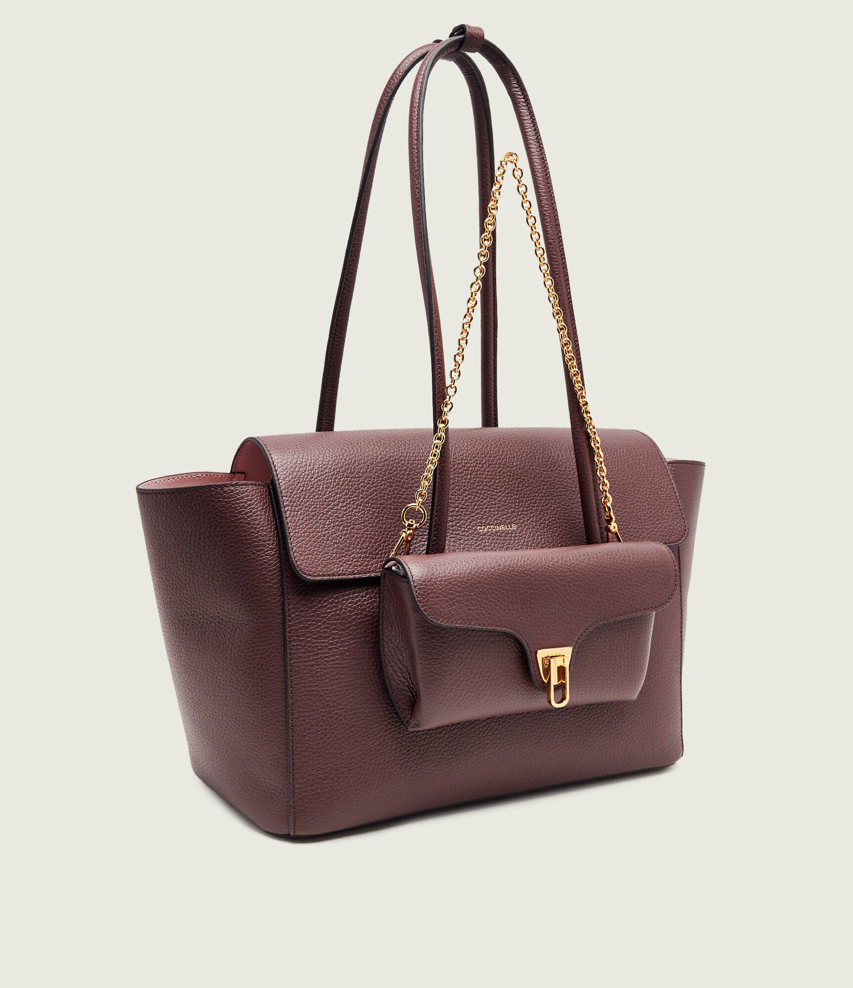 Coccinelle De piele geantă shopper 4w1 Double Beat