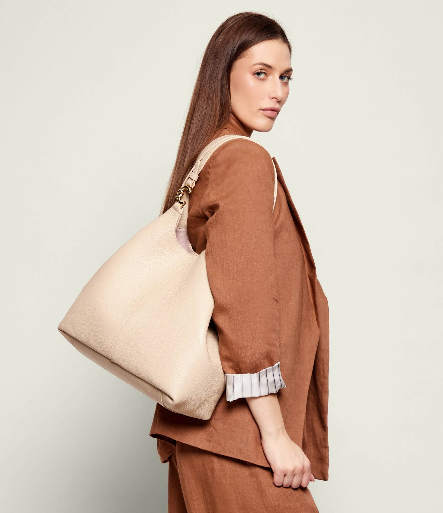 Coccinelle De piele geantă shopper + borsetă C-Easy