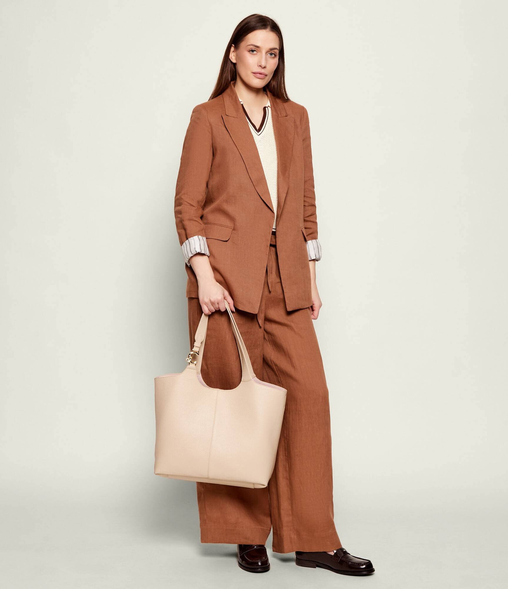 Coccinelle De piele geantă shopper + borsetă C-Easy