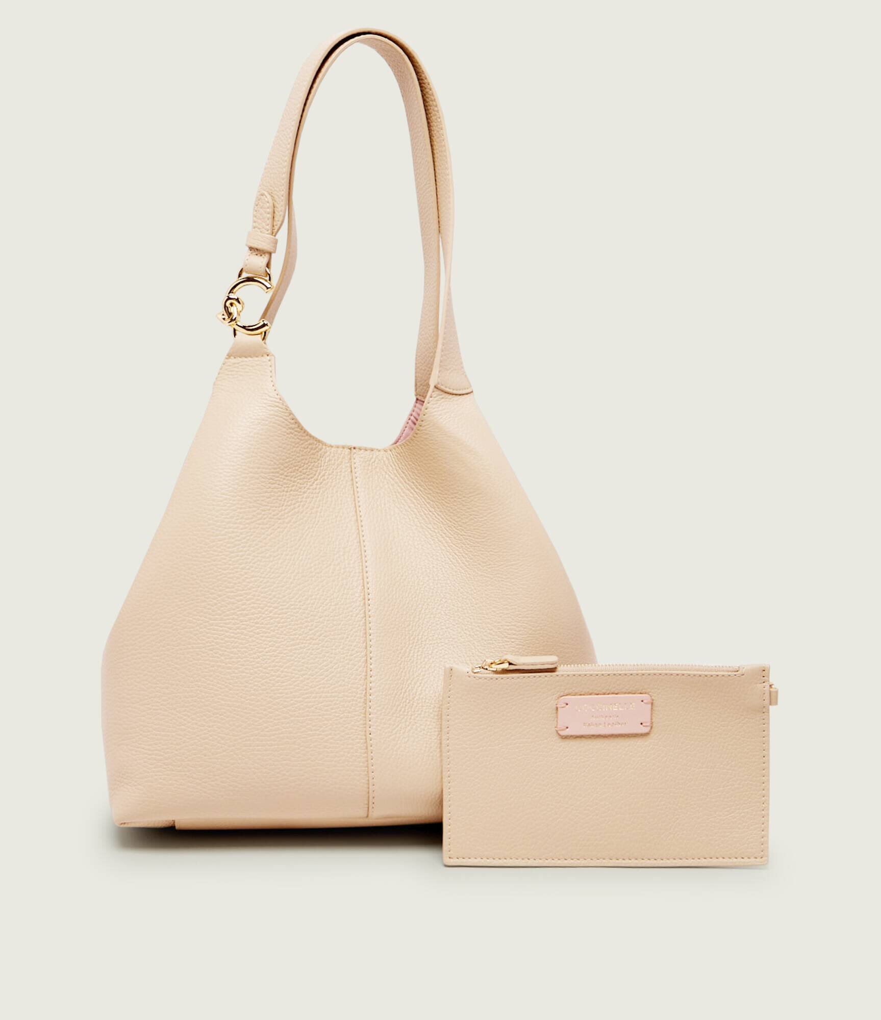 Coccinelle De piele geantă shopper + borsetă C-Easy