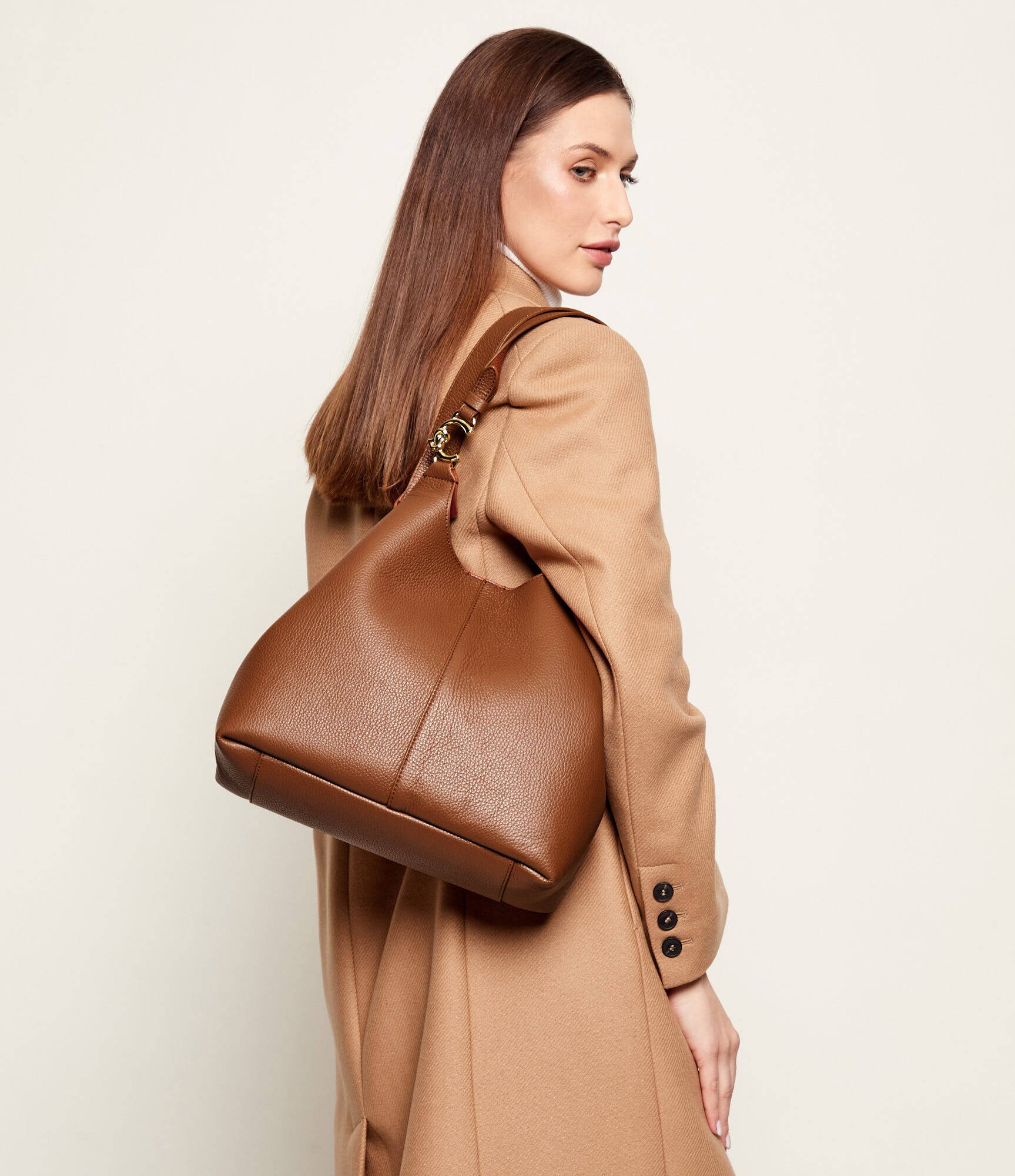 Coccinelle De piele geantă shopper + borsetă C-Easy
