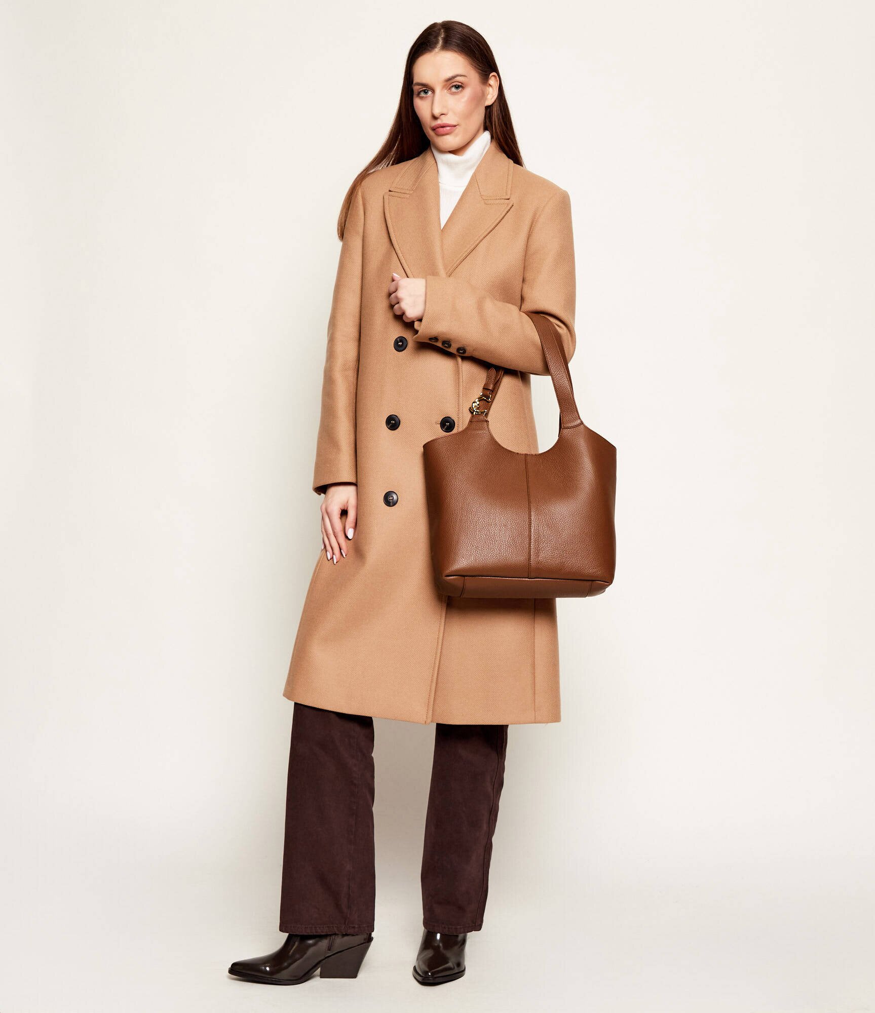 Coccinelle De piele geantă shopper + borsetă C-Easy