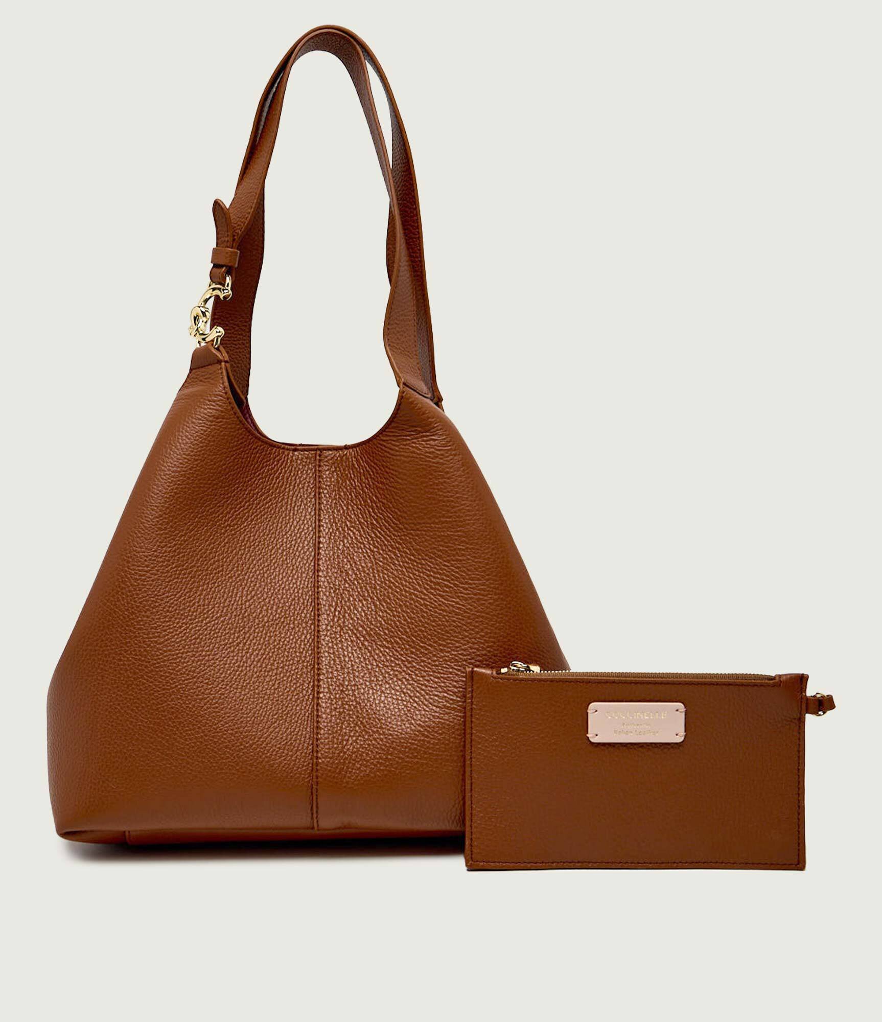 Coccinelle De piele geantă shopper + borsetă C-Easy