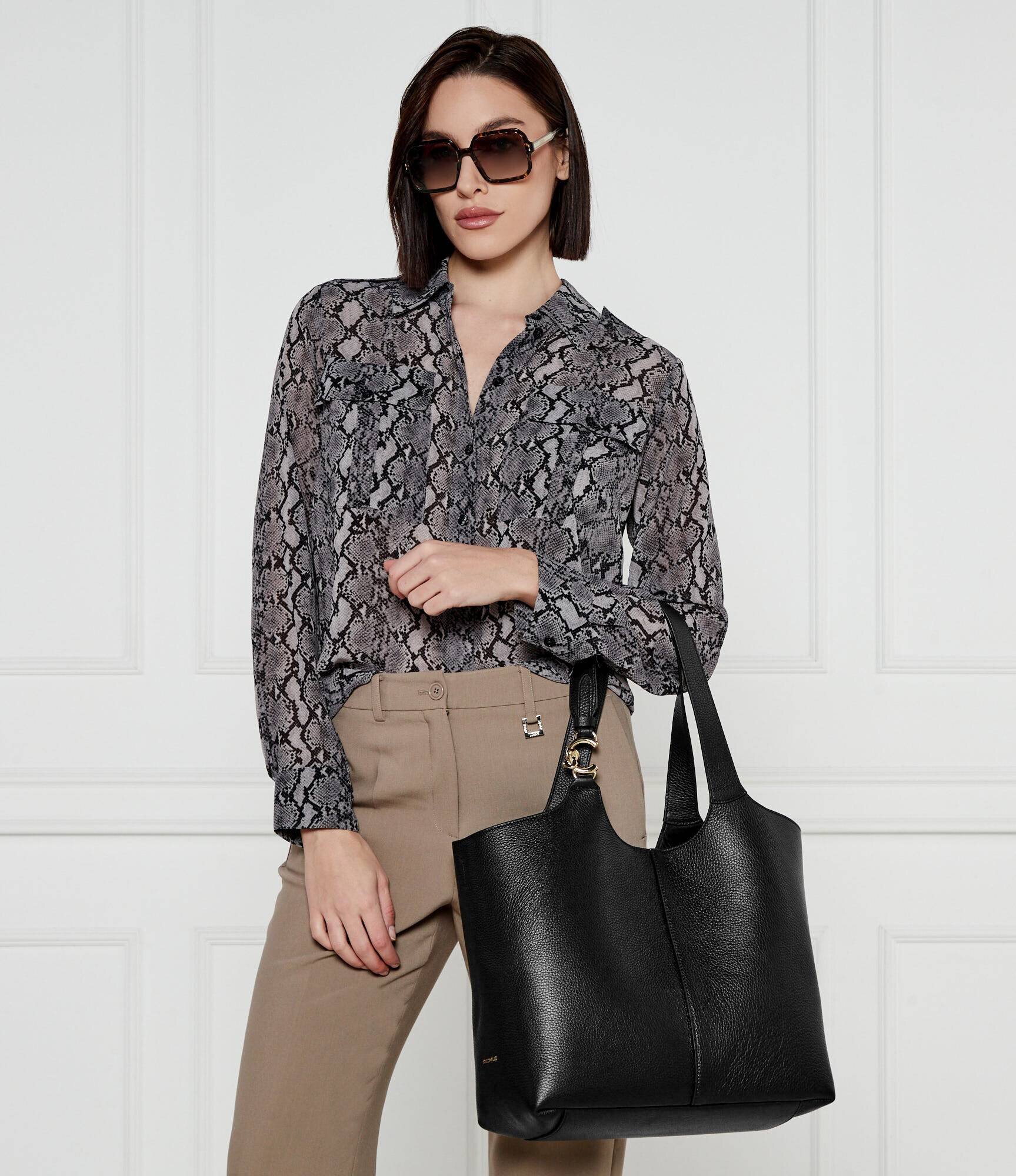 Coccinelle De piele geantă shopper + borsetă C-Easy