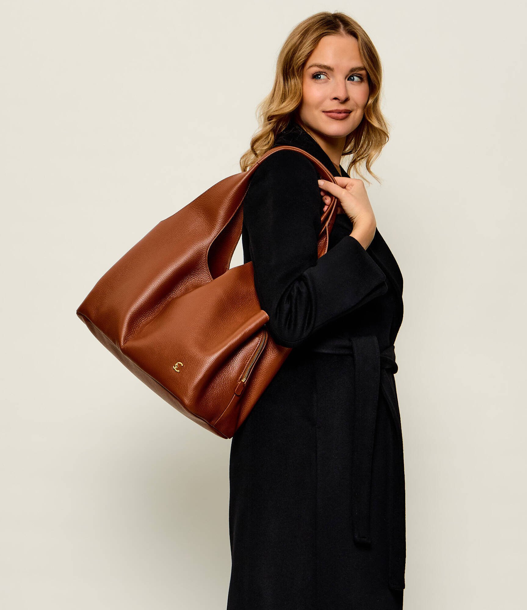 Coccinelle De piele geantă shopper Nell