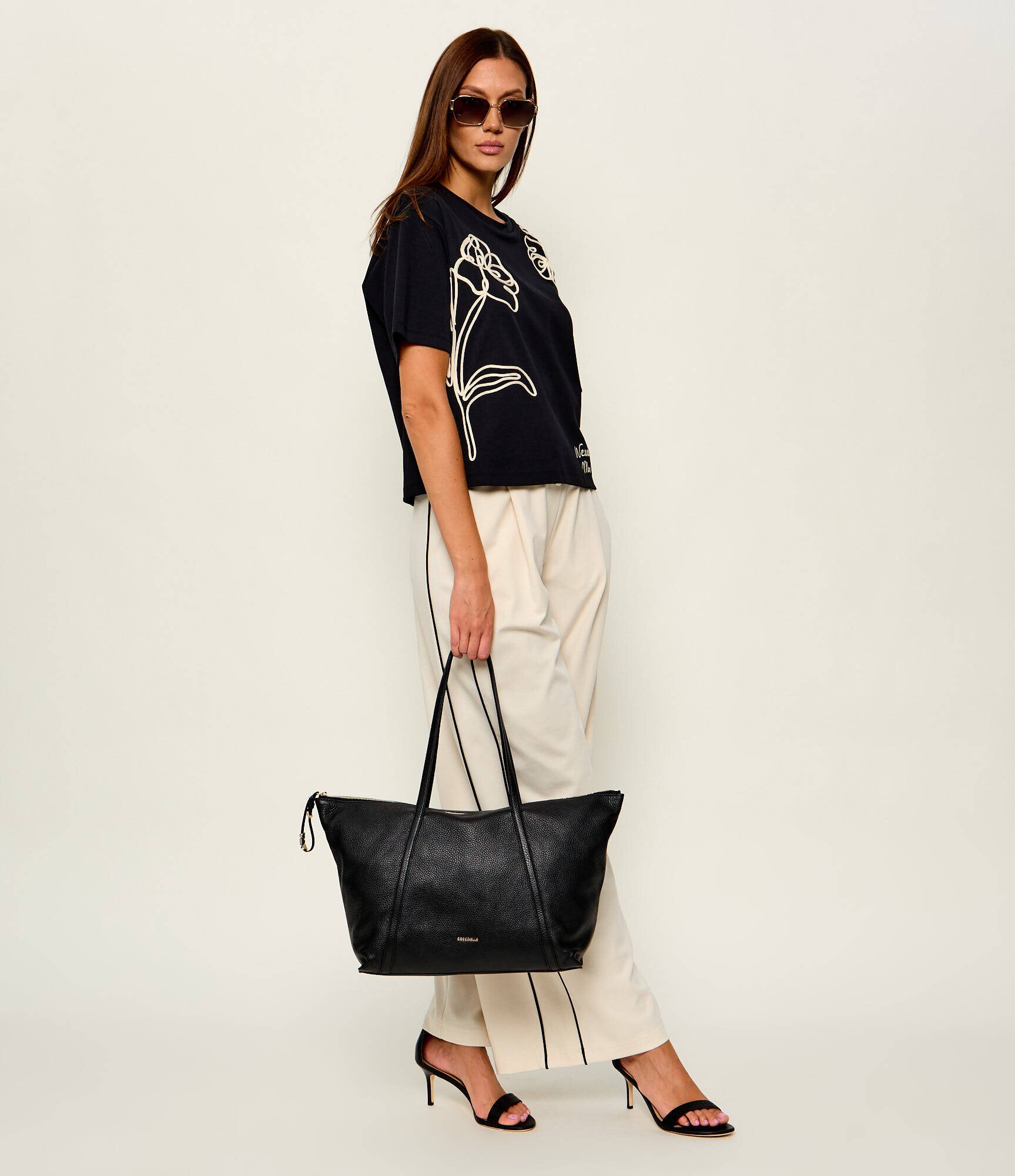 Coccinelle De piele geantă shopper Nory