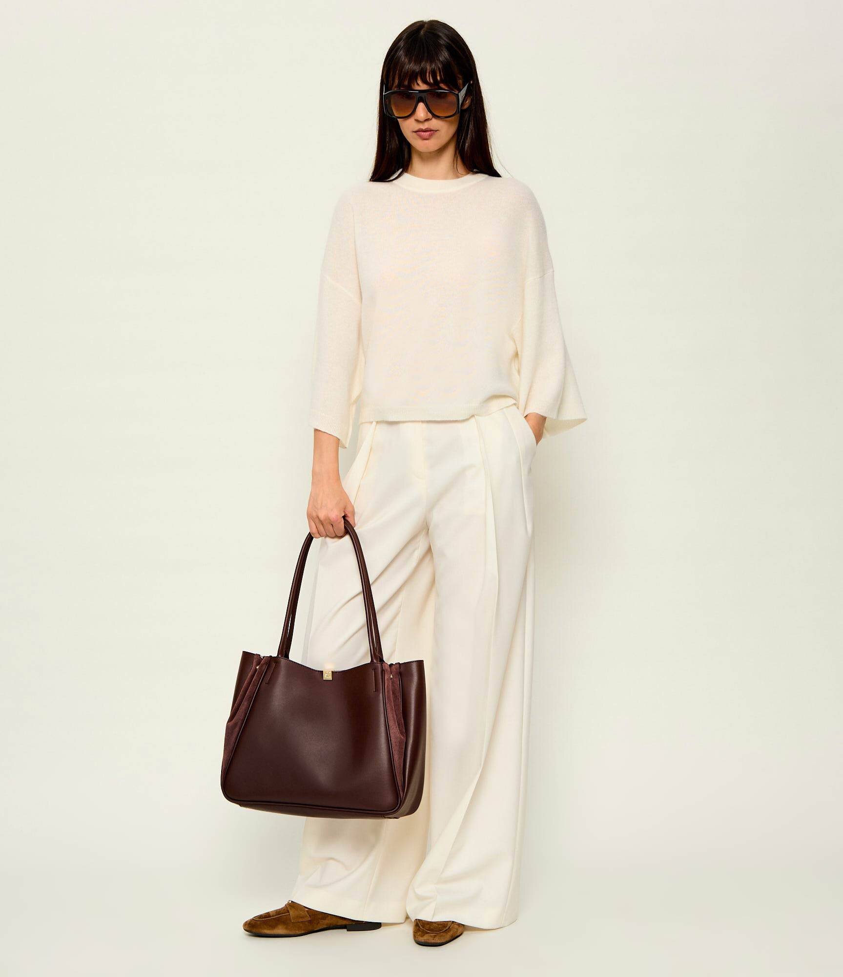 Coccinelle De piele geantă shopper Pansy | piele întoarsă