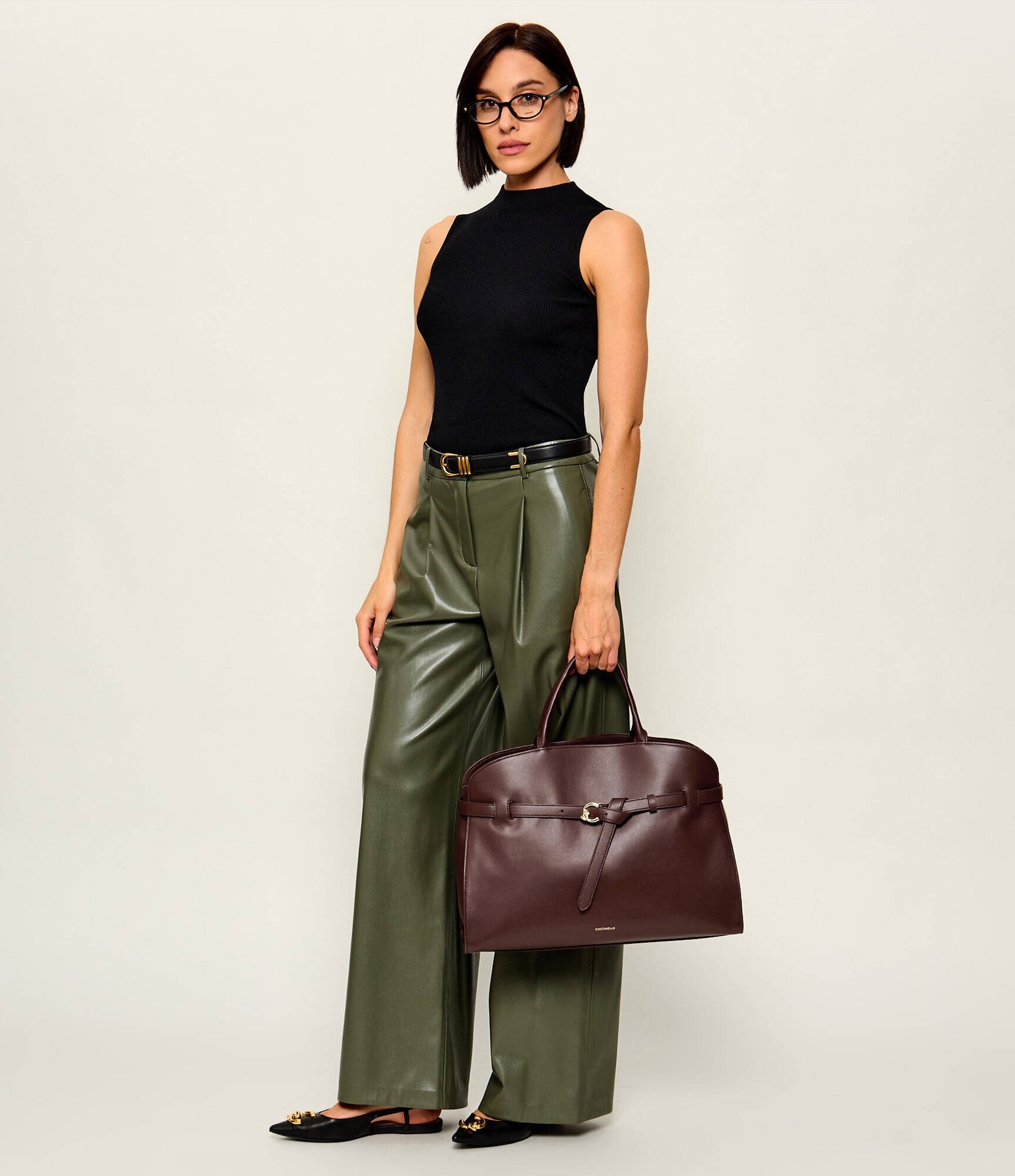 Coccinelle De piele geantă shopper Sabine