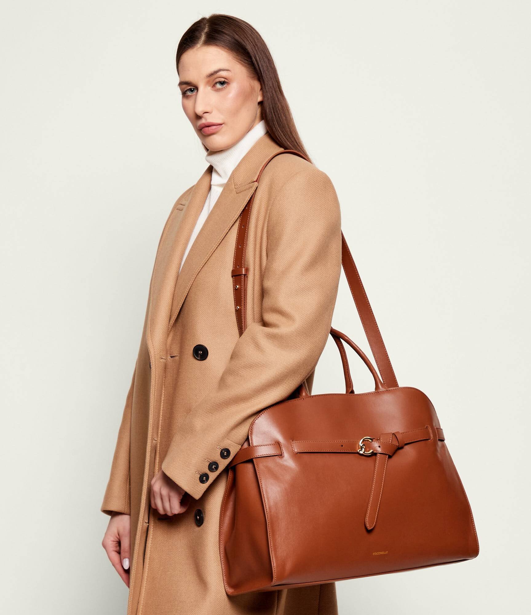 Coccinelle De piele geantă shopper Sabine
