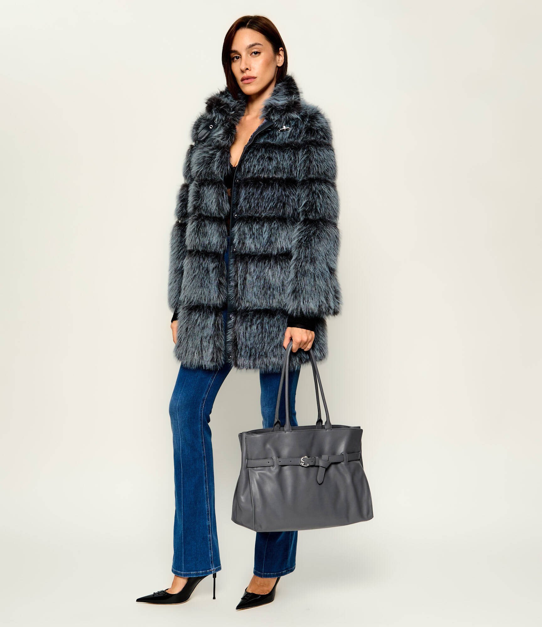 Coccinelle De piele geantă shopper Sabine Soft