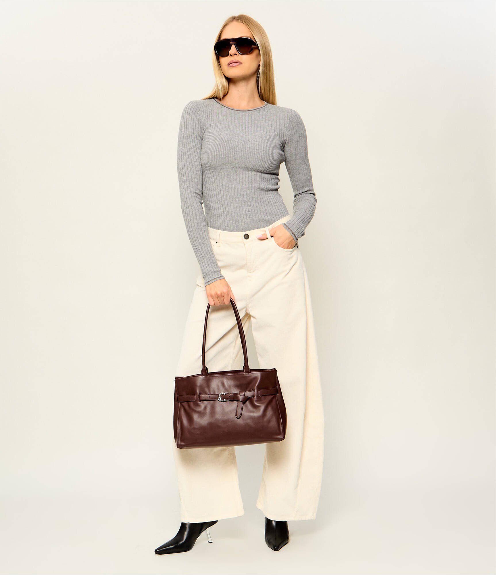 Coccinelle De piele geantă shopper Sabine Soft
