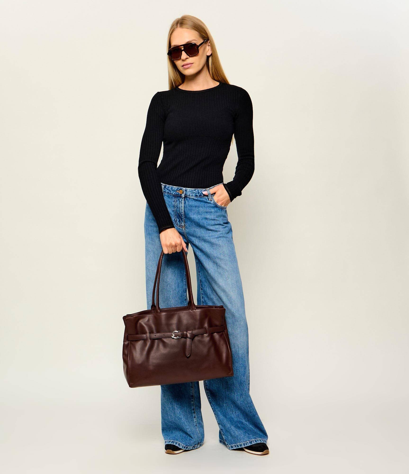 Coccinelle De piele geantă shopper Sabine Soft