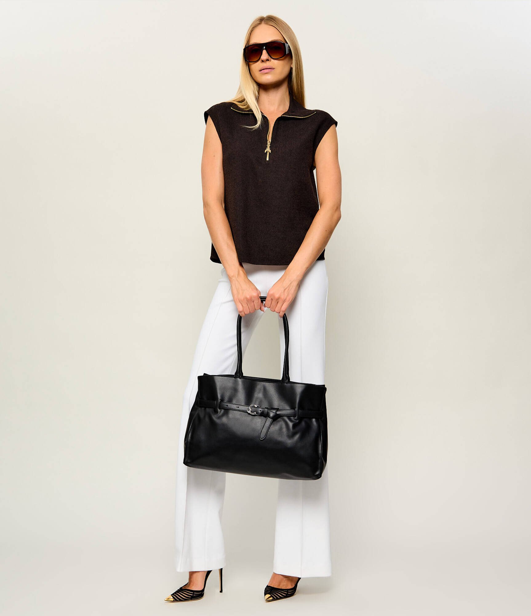 Coccinelle De piele geantă shopper Sabine Soft
