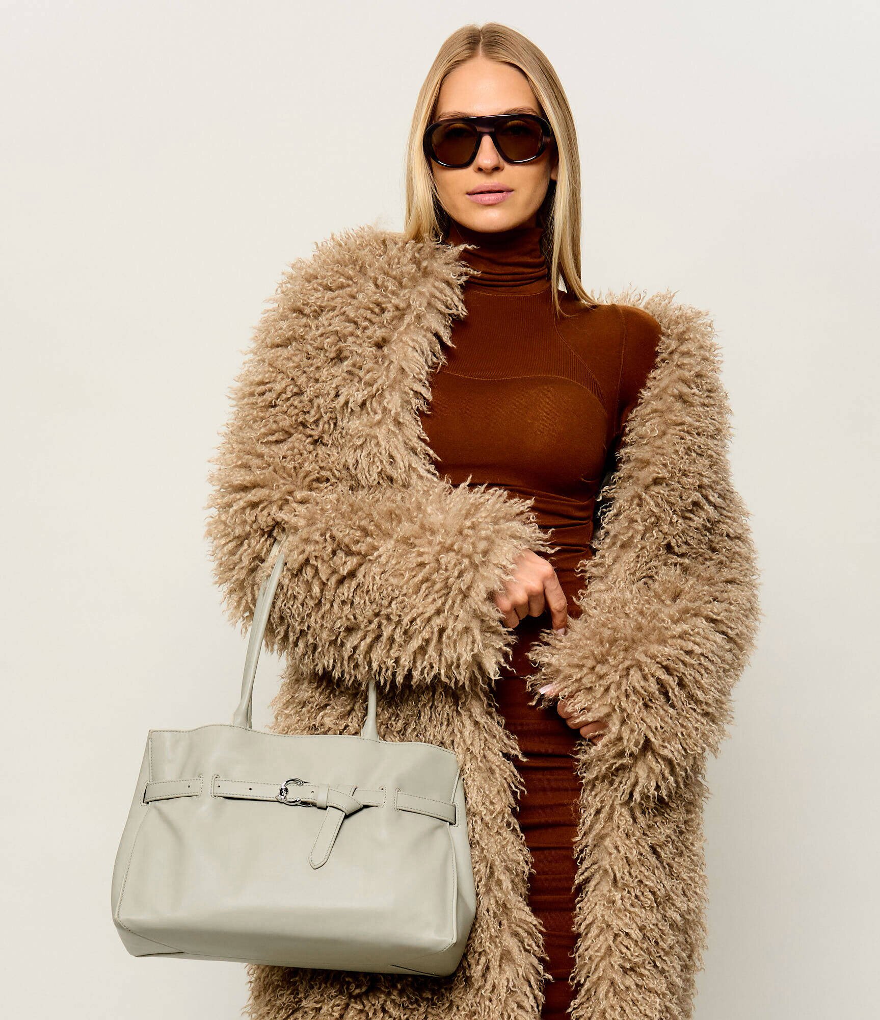 Coccinelle De piele geantă shopper Sabine Soft