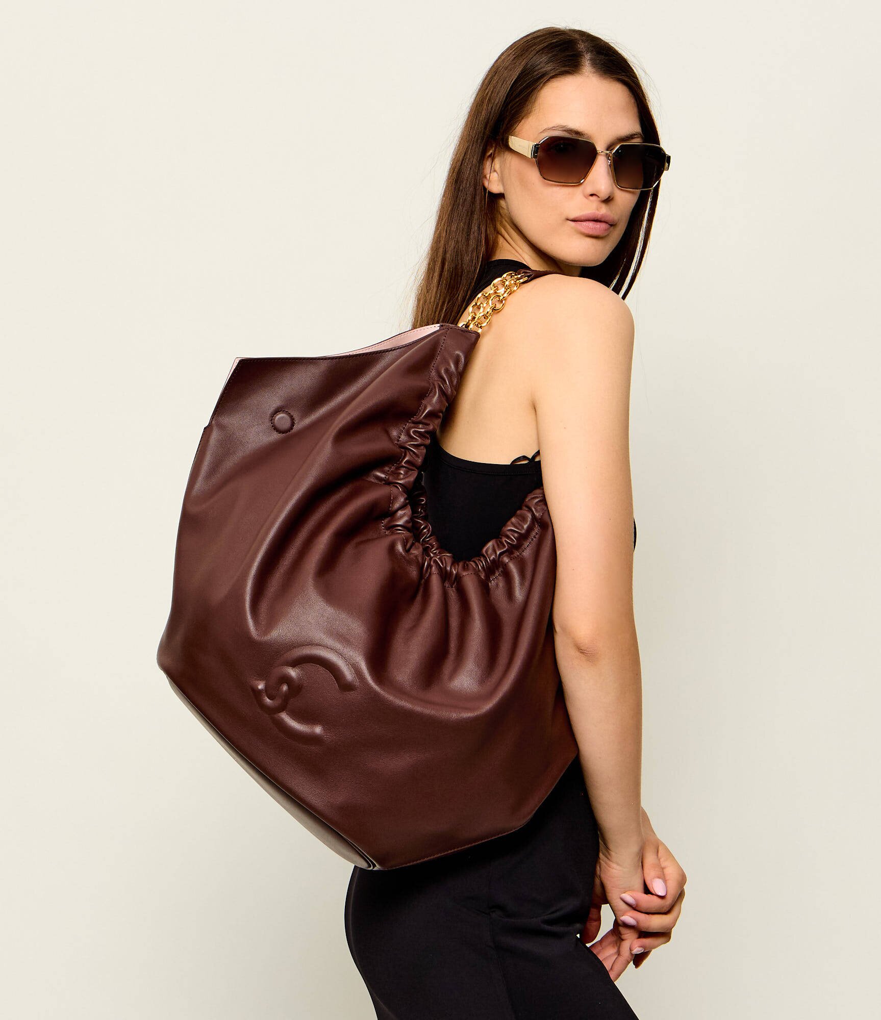 Coccinelle De piele geantă shopper Smash