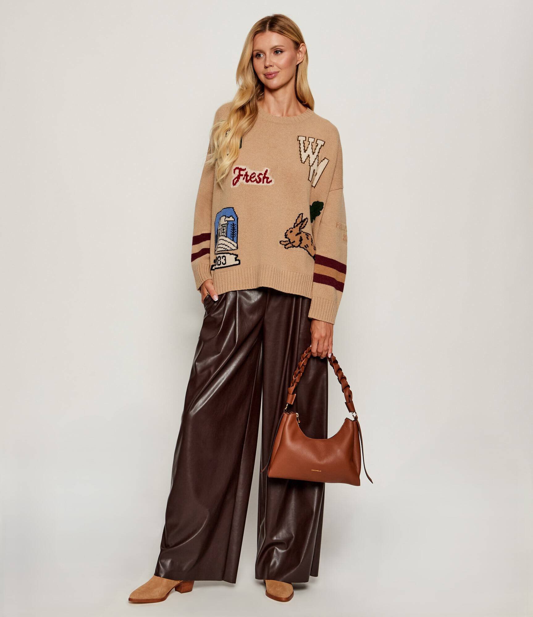 Coccinelle De piele hobo Boheme Grana Double