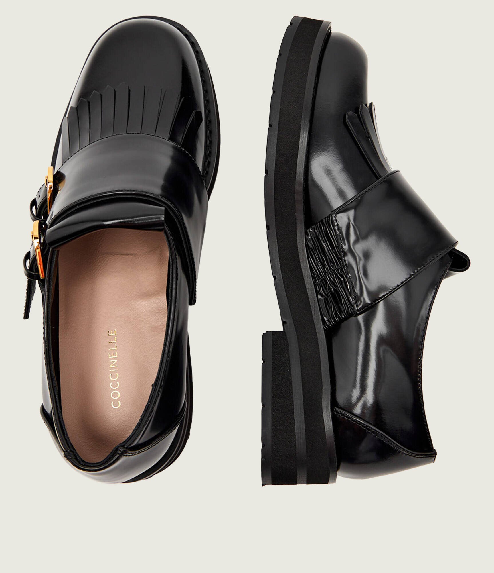 Coccinelle De piele pantofi monk Campus