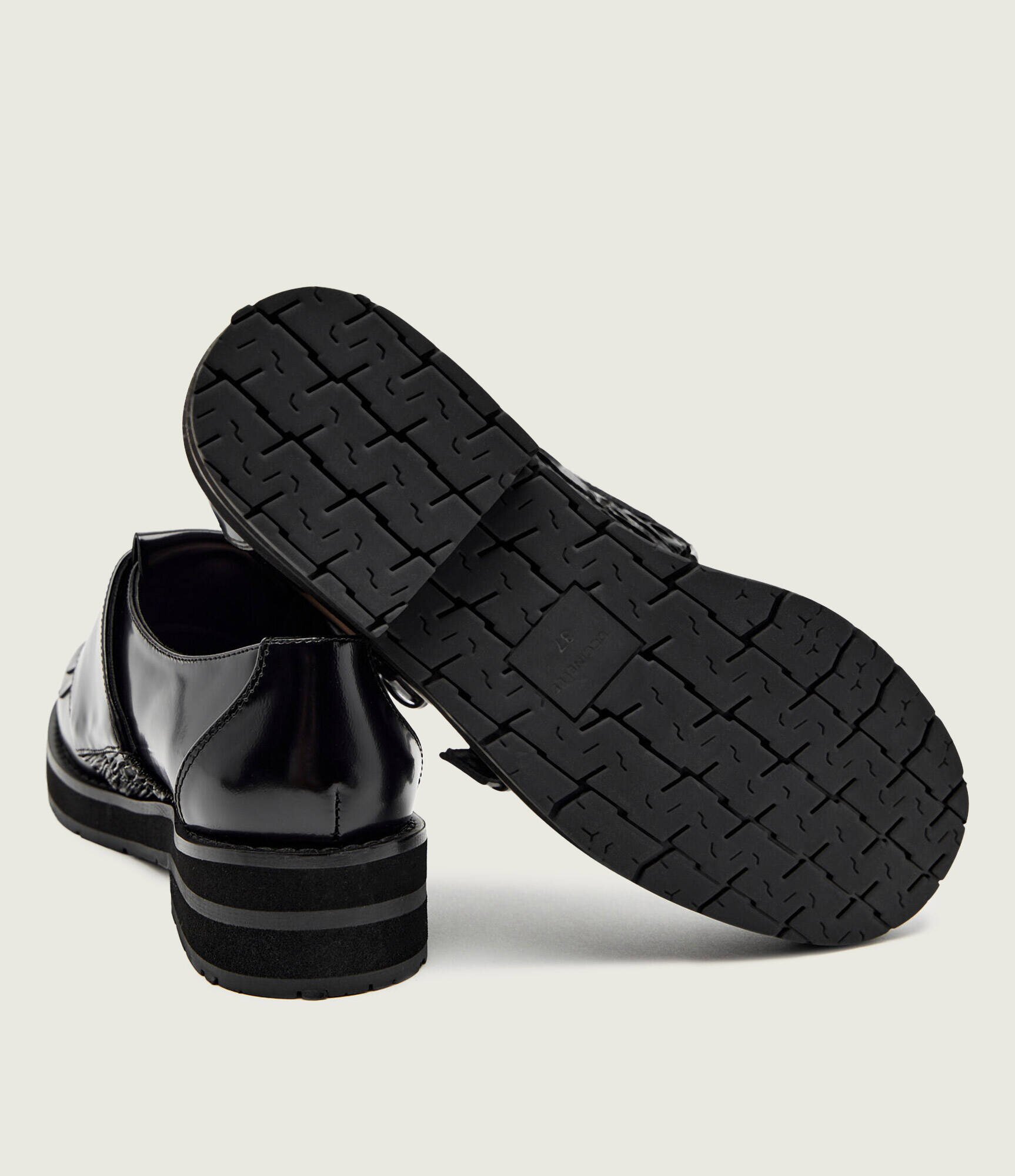 Coccinelle De piele pantofi monk Campus