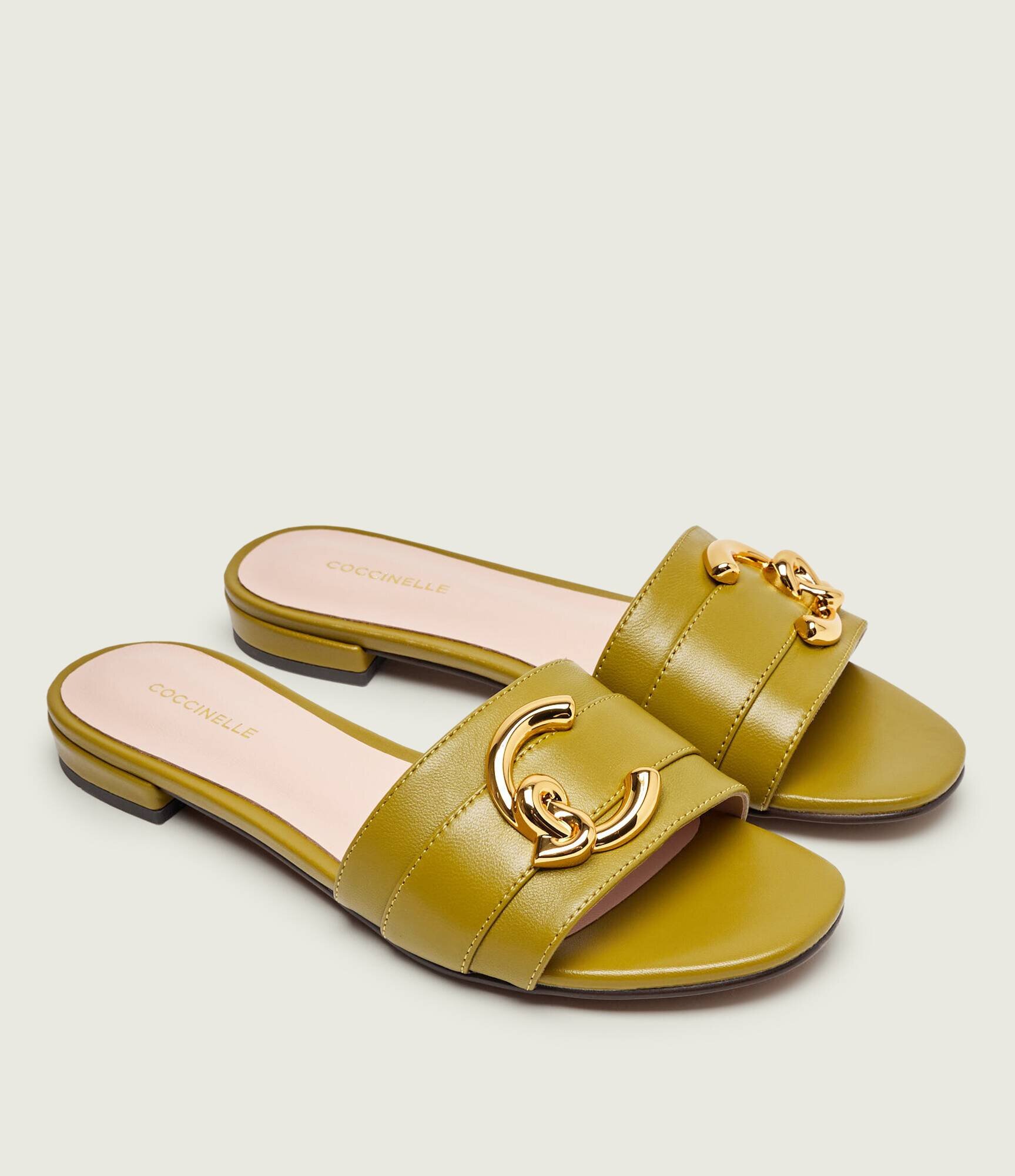 Coccinelle De piele șlapi C-Me Smooth