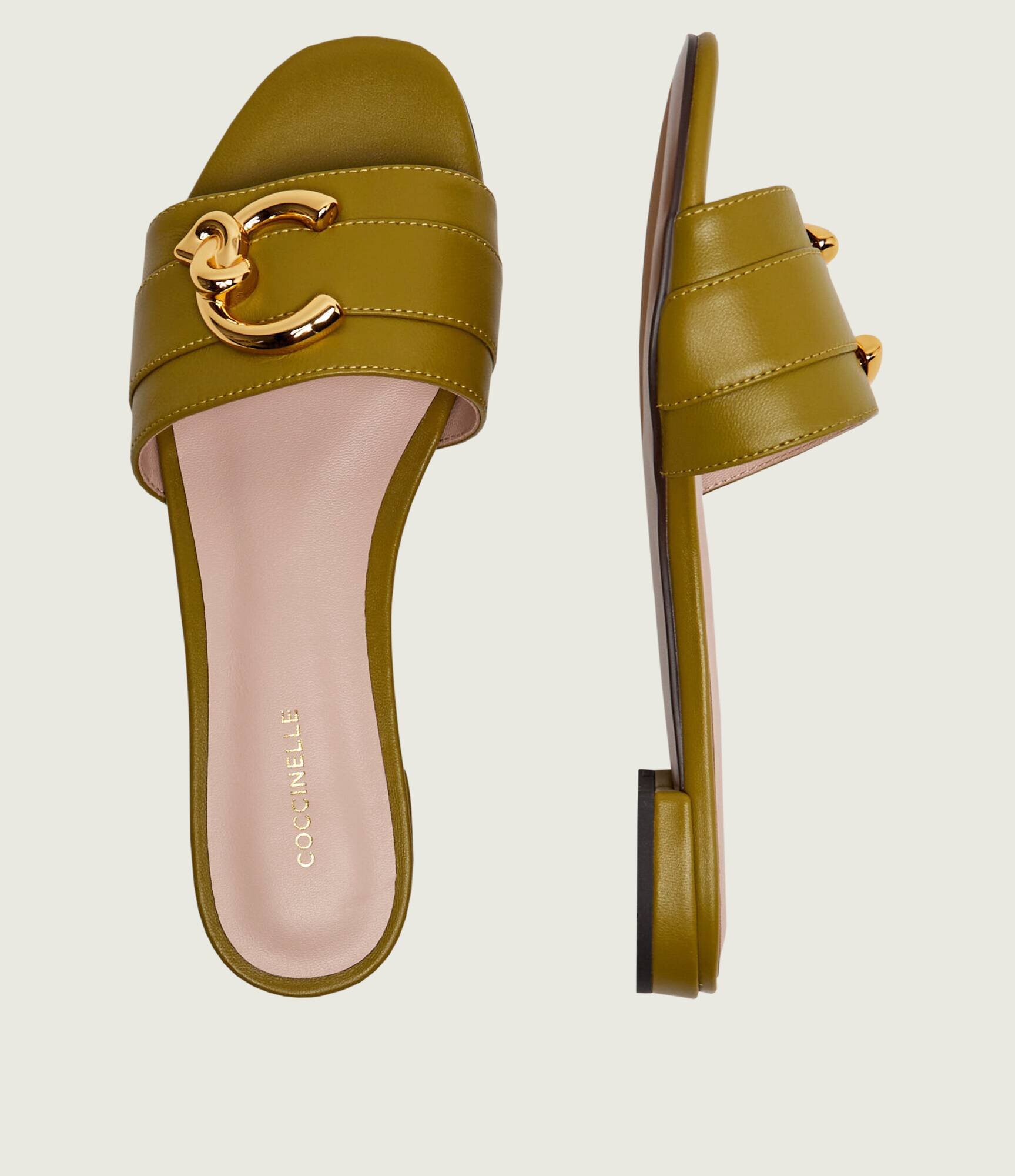 Coccinelle De piele șlapi C-Me Smooth