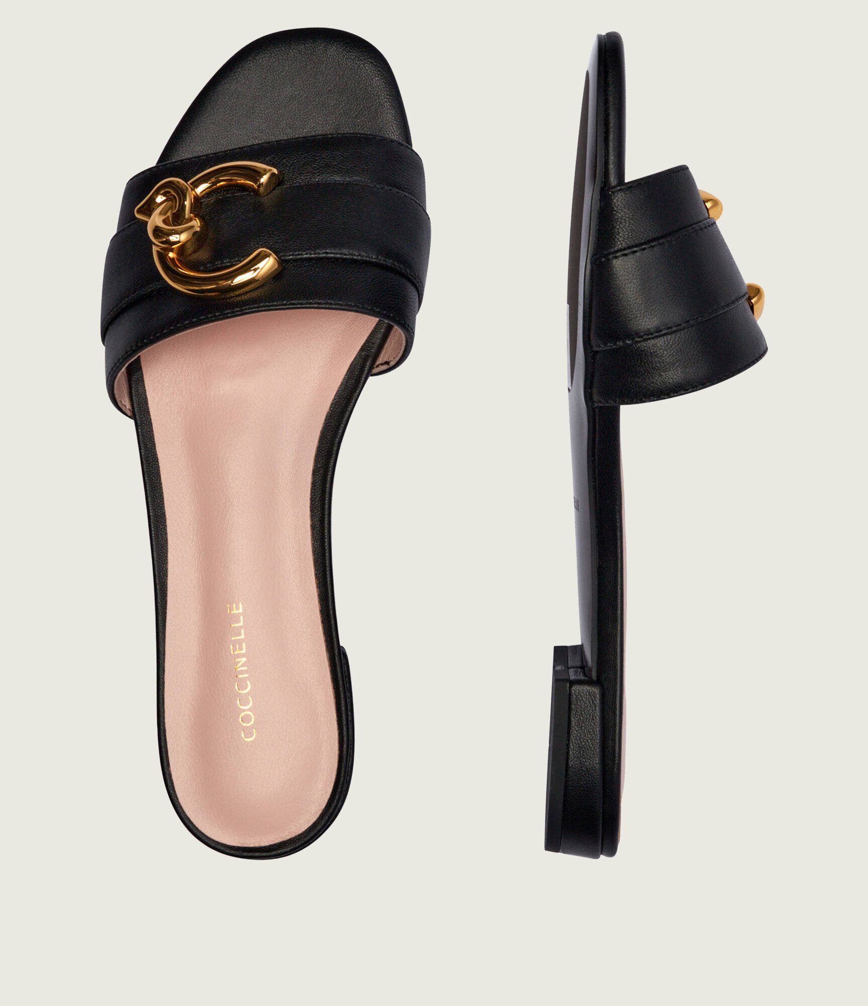 Coccinelle De piele șlapi C-Me Smooth