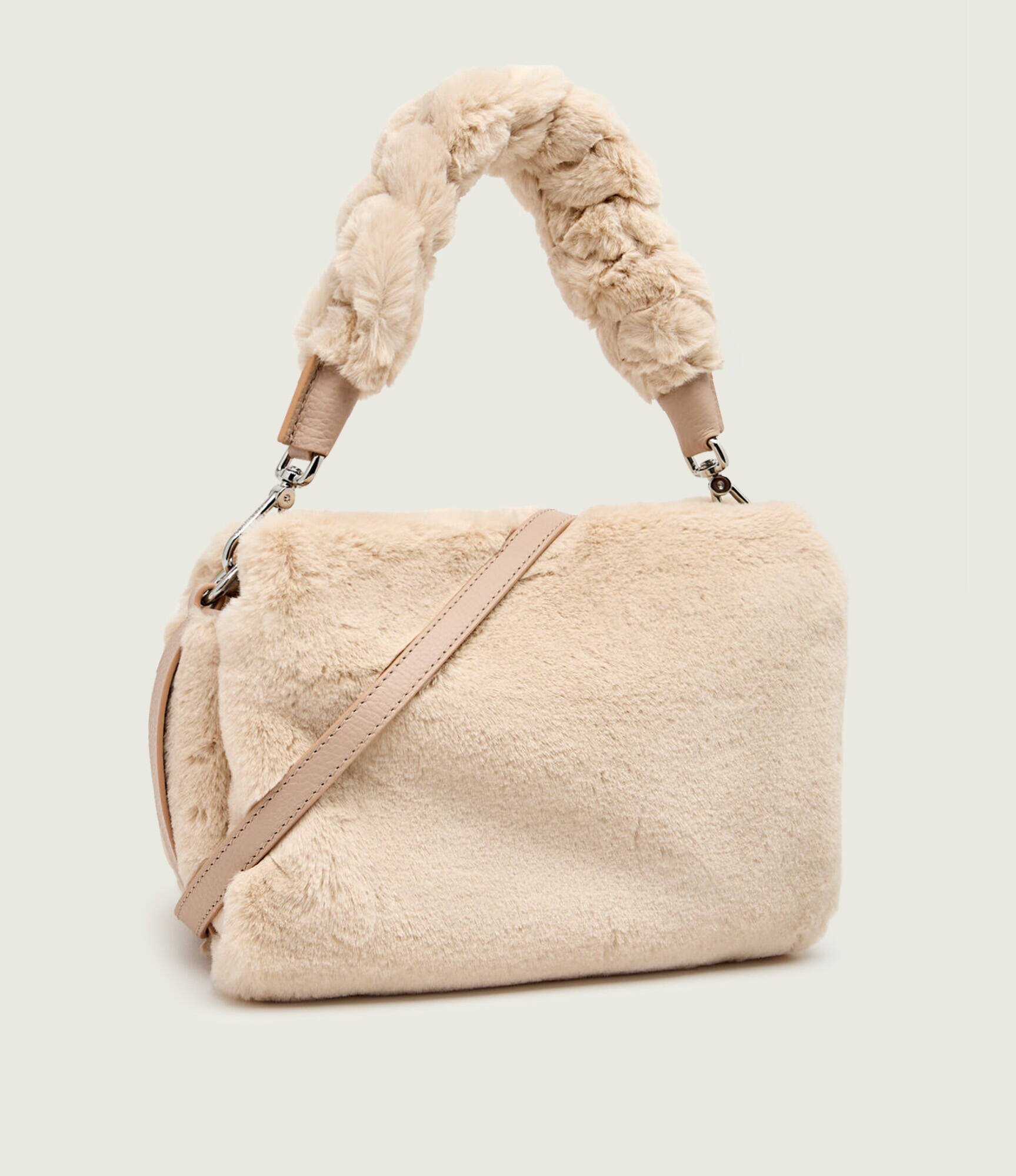 Coccinelle Geantă pe umăr Boheme | shearling cu adaos de piele
