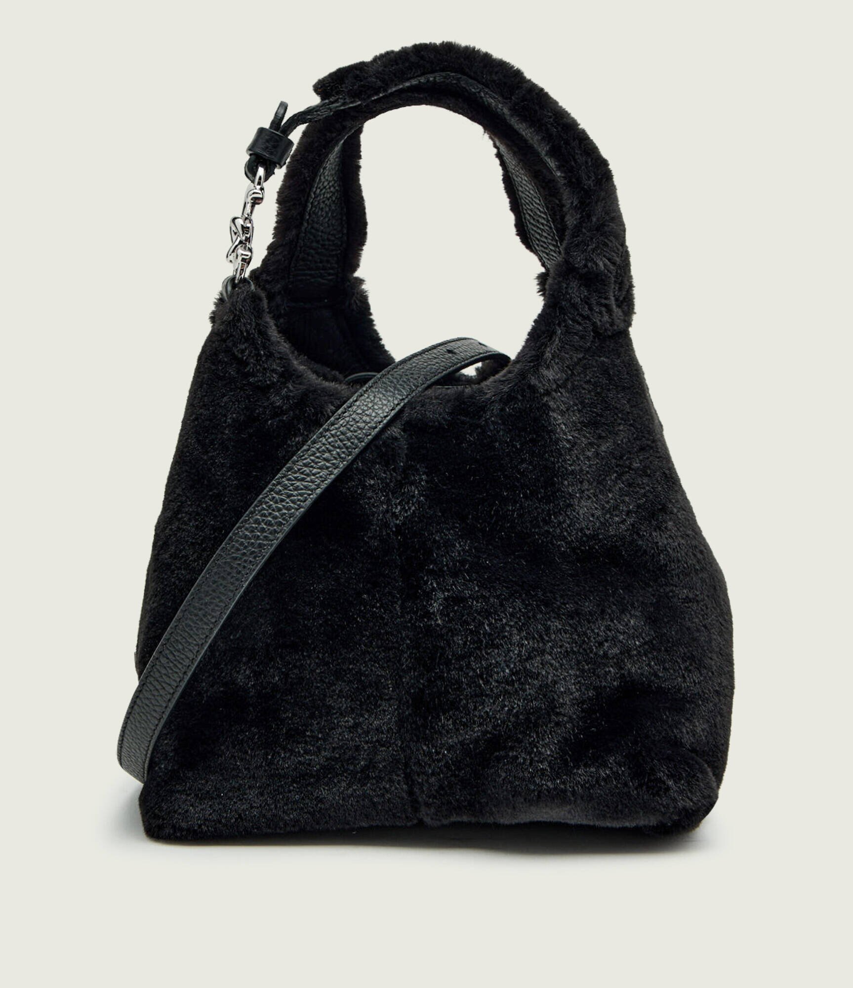 Coccinelle Geantă pe umăr C-Easy cu adaos de piele | shearling