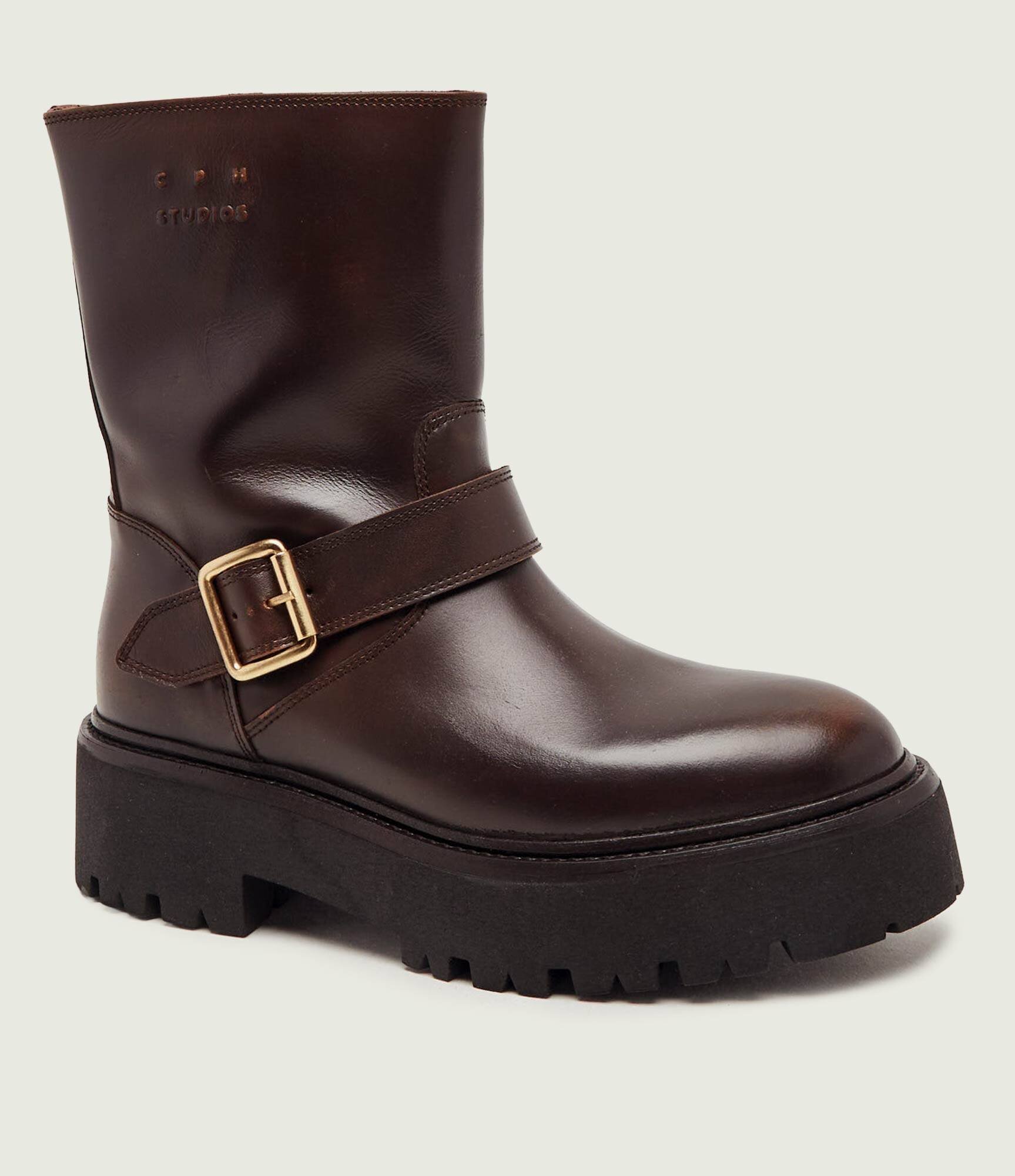 COPENHAGEN STUDIOS De piele botine cu platformă CPH900