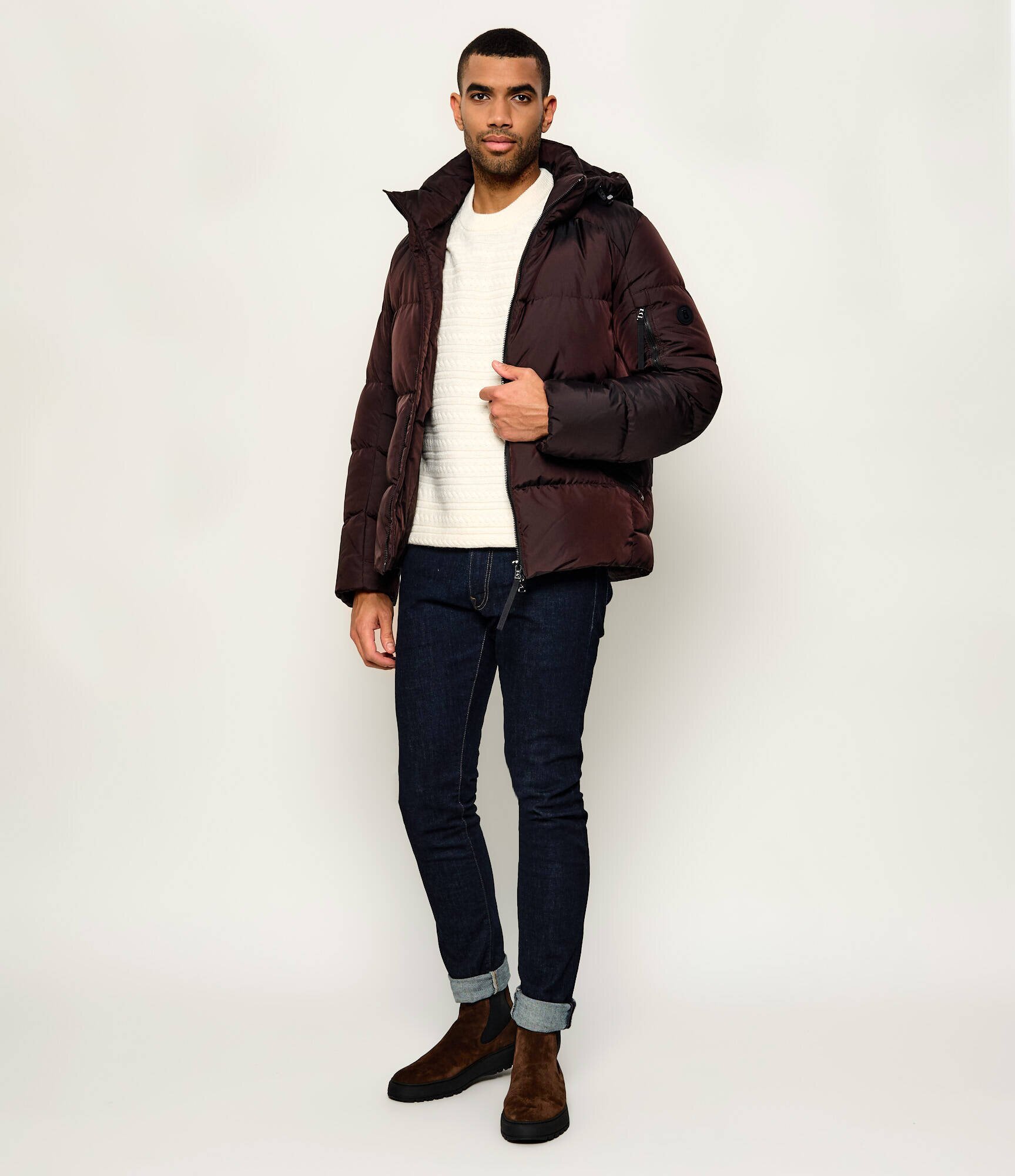 COPENHAGEN STUDIOS Ghete chelsea CPH603M | zamsz cu adaos de piele