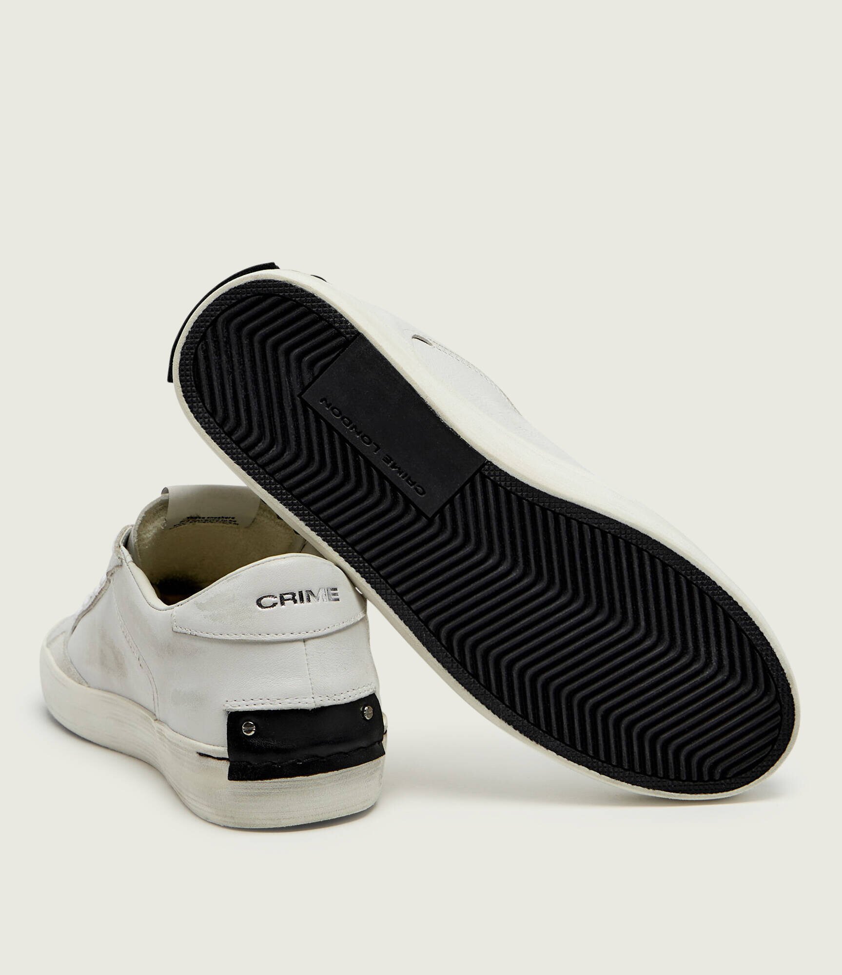 Crime London Teniși din piele Distressed