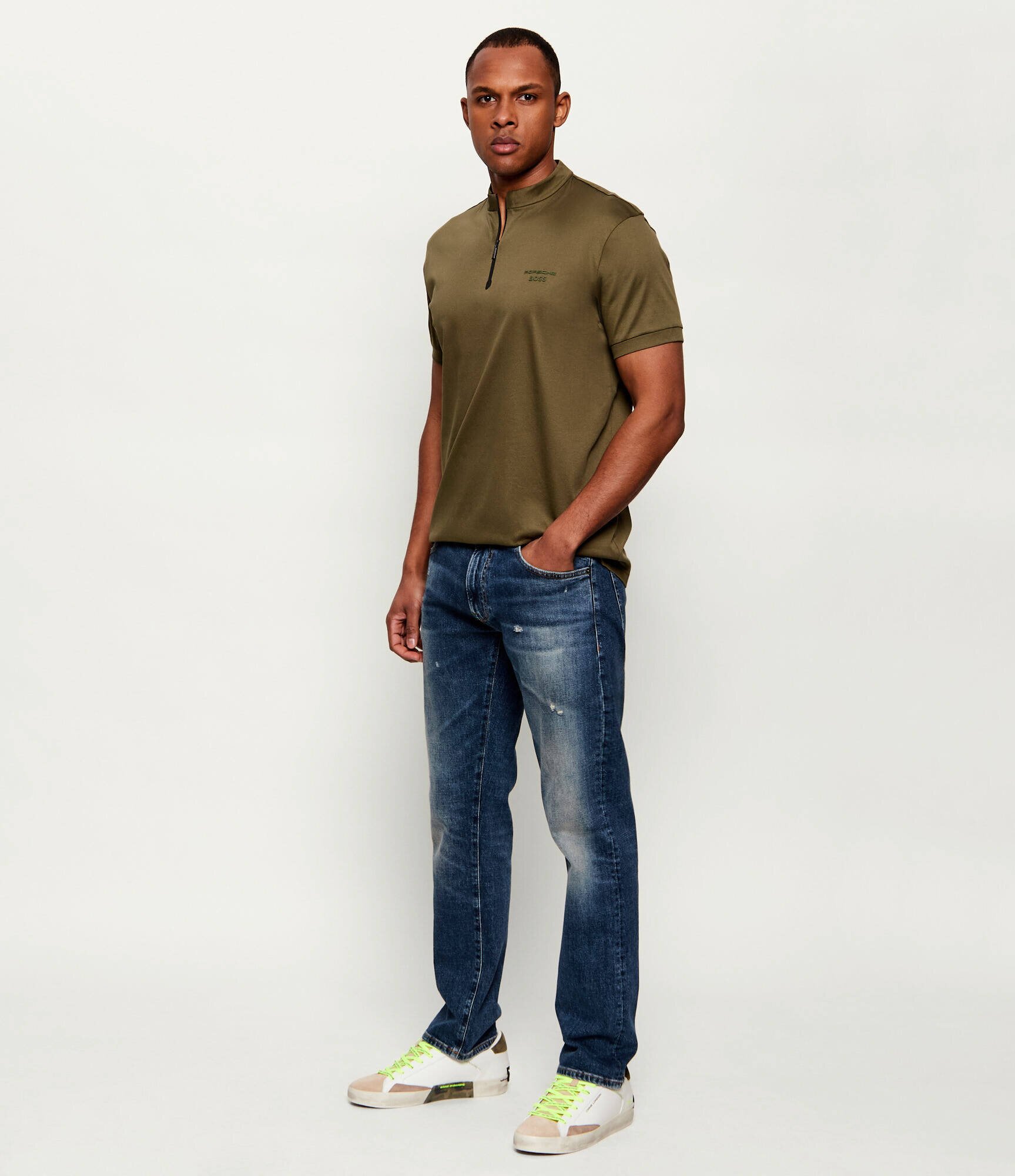 Crime London Teniși din piele DISTRESSED LOW | piele întoarsă