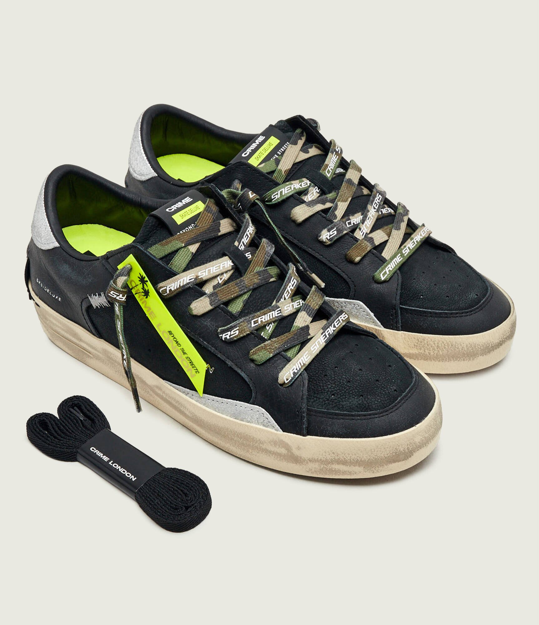 Crime London Teniși din piele SKATE
