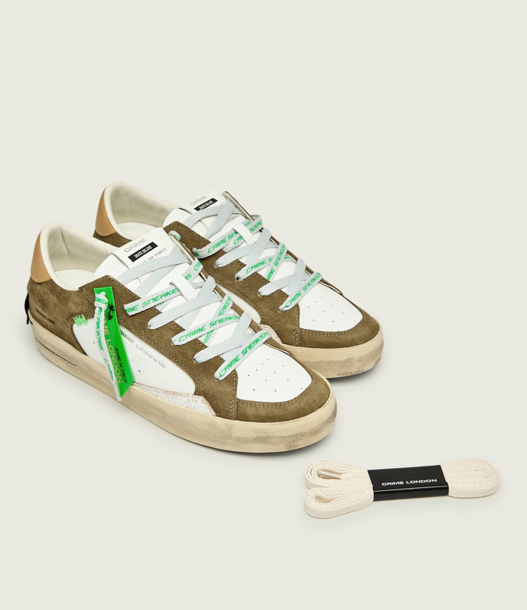 Crime London Teniși din piele SKATE | piele întoarsă