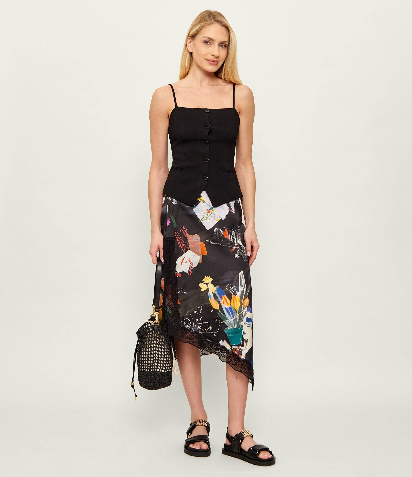 Desigual De satin fustă Collage