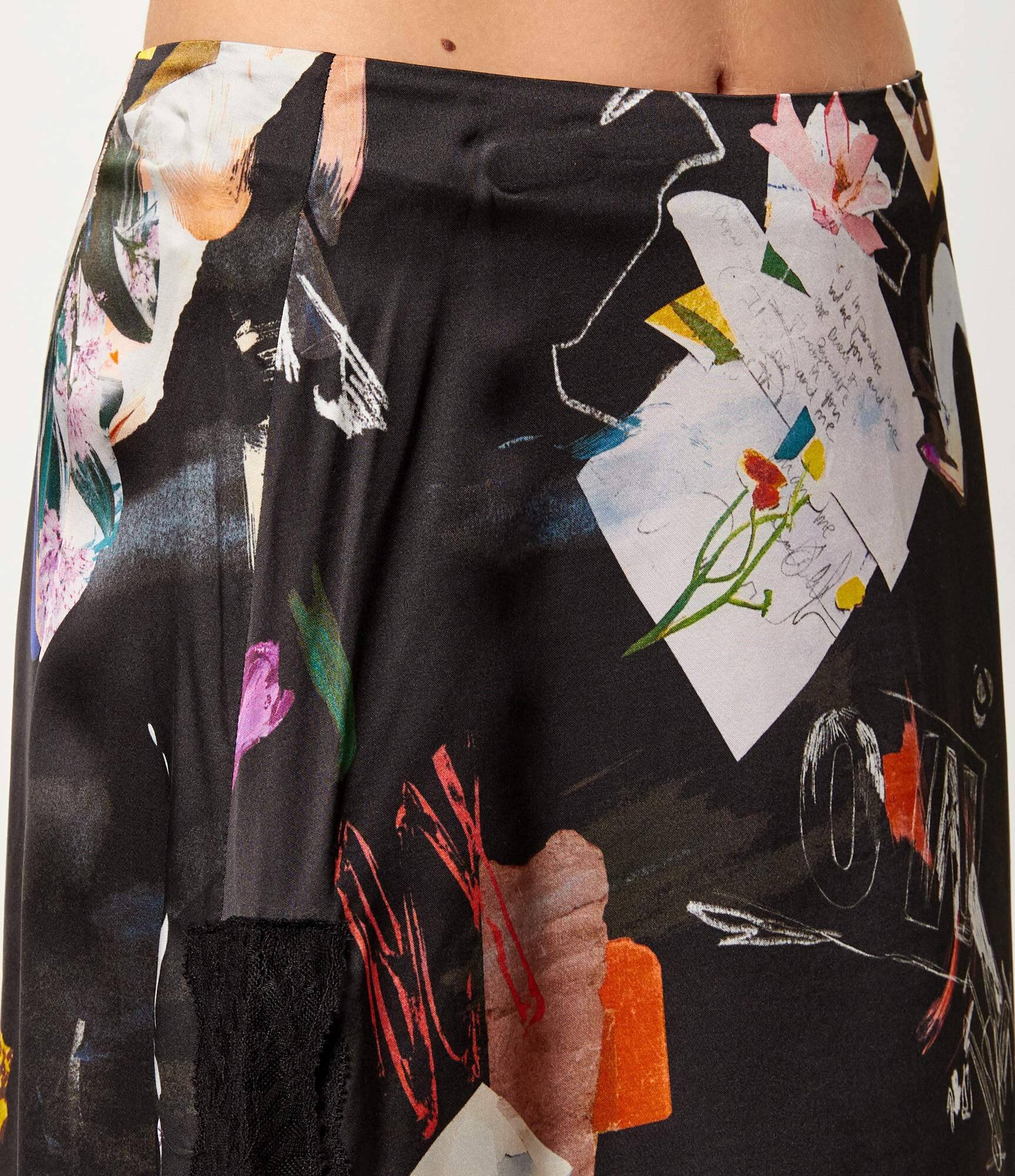 Desigual De satin fustă Collage