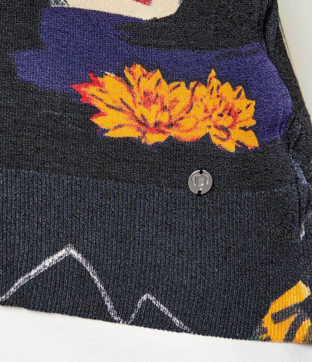 Desigual Pulover Nantes Lacroix | Slim Fit | cu adaos de in