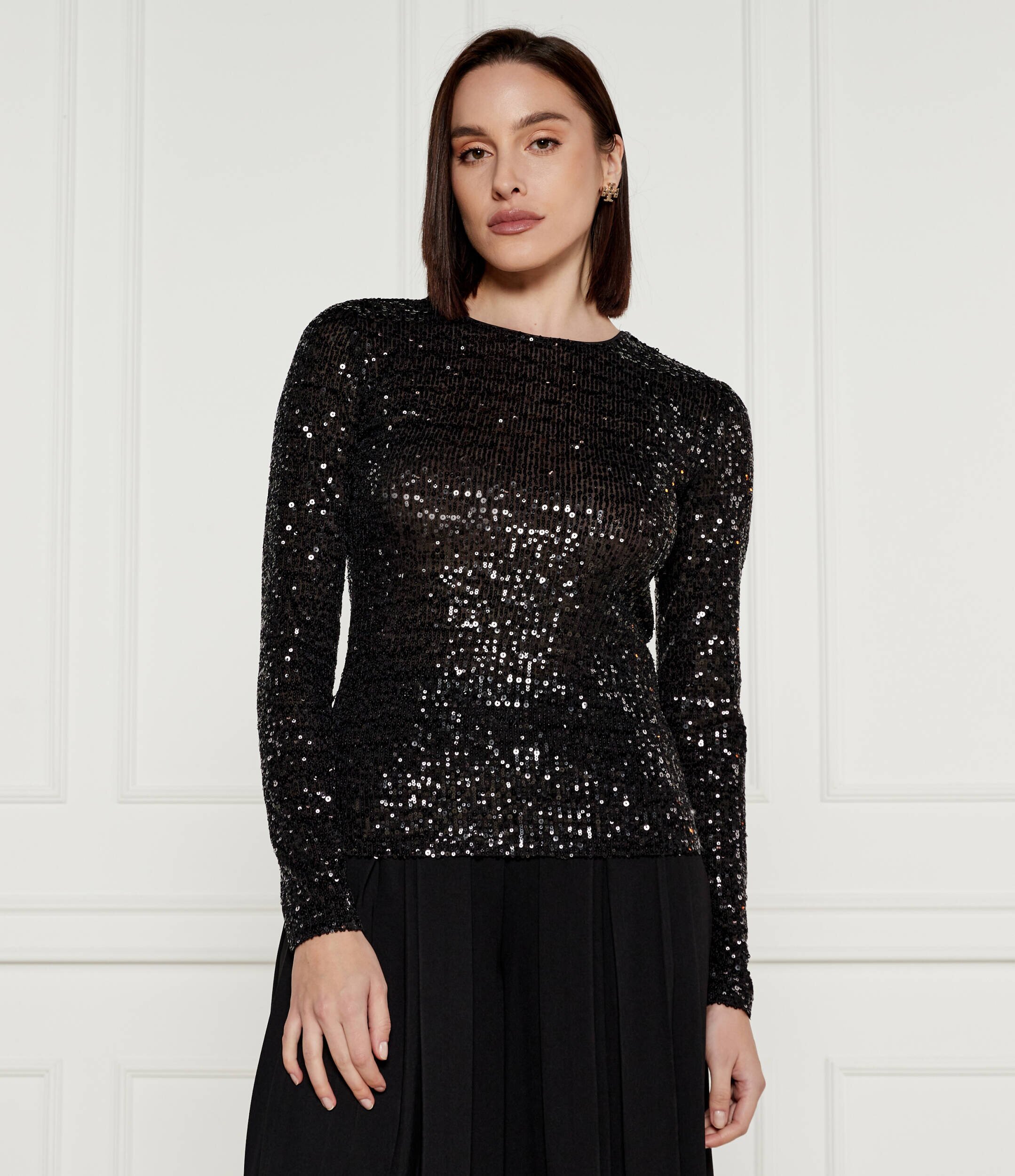 DKNY Bluză PAILLETTES | Regular Fit