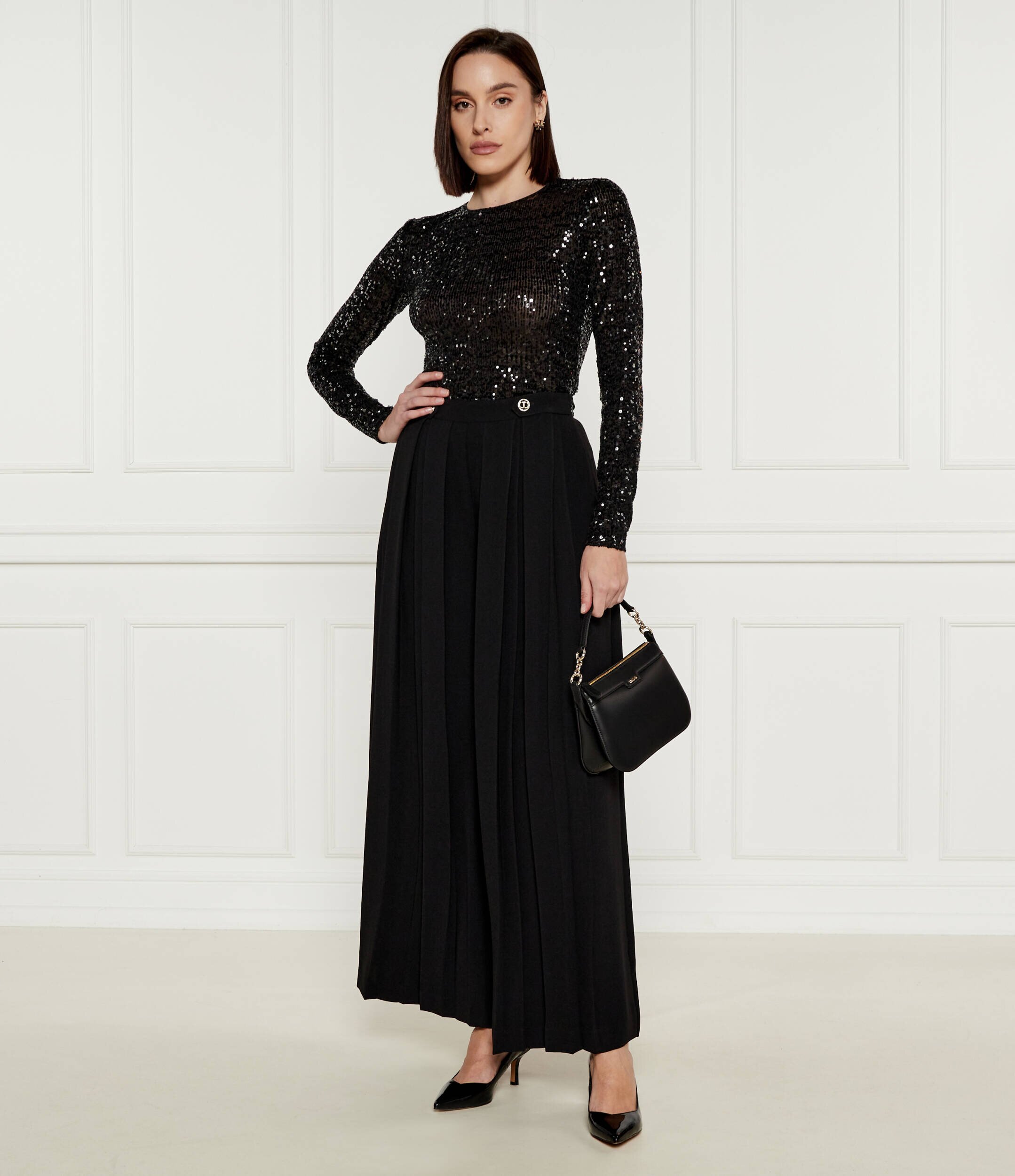 DKNY Bluză PAILLETTES | Regular Fit