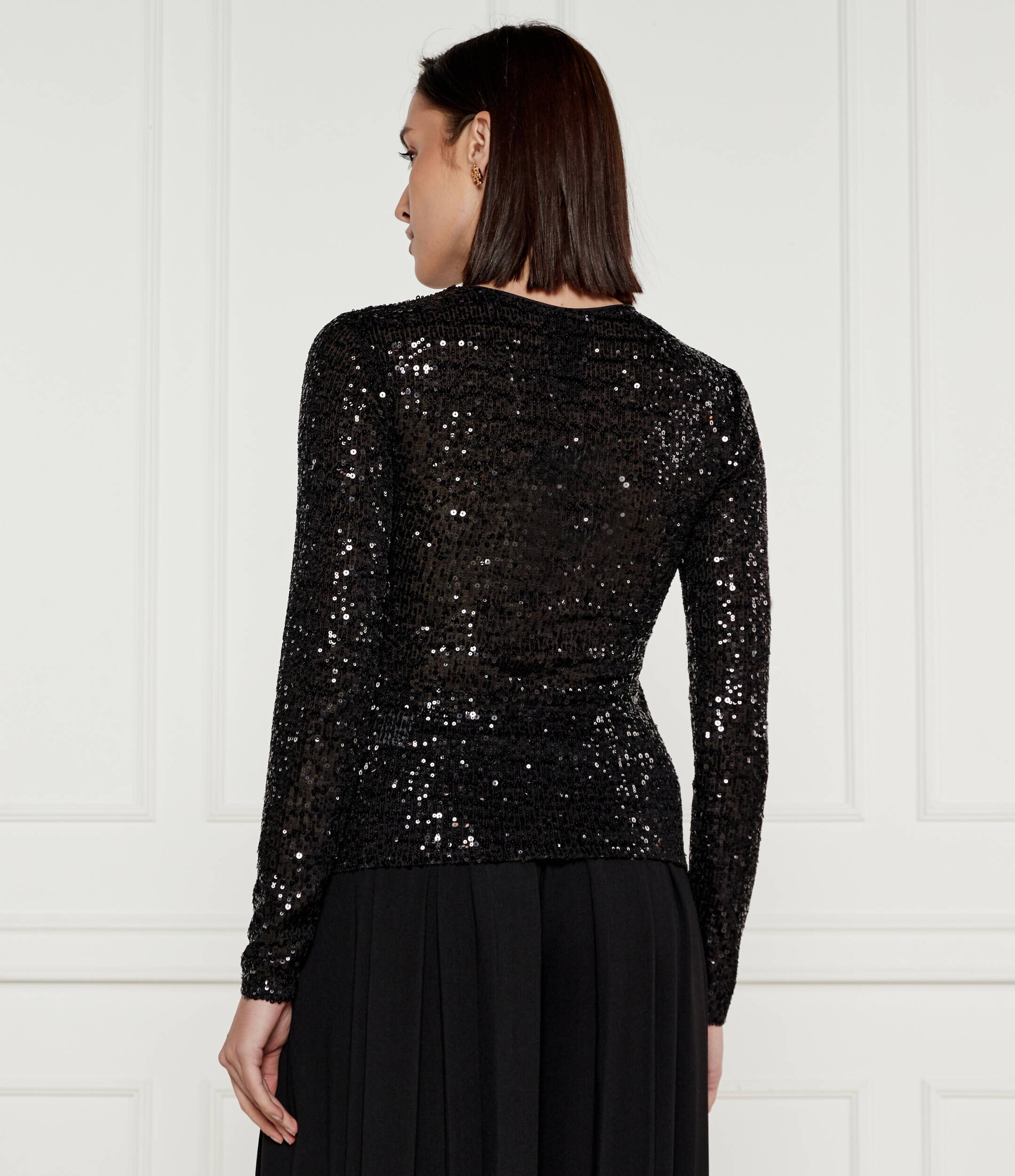 DKNY Bluză PAILLETTES | Regular Fit