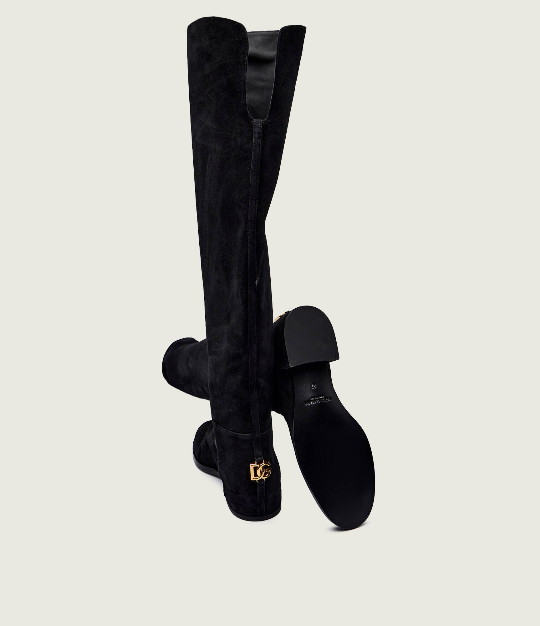 Dolce & Gabbana Cizme de echitație | piele întoarsă