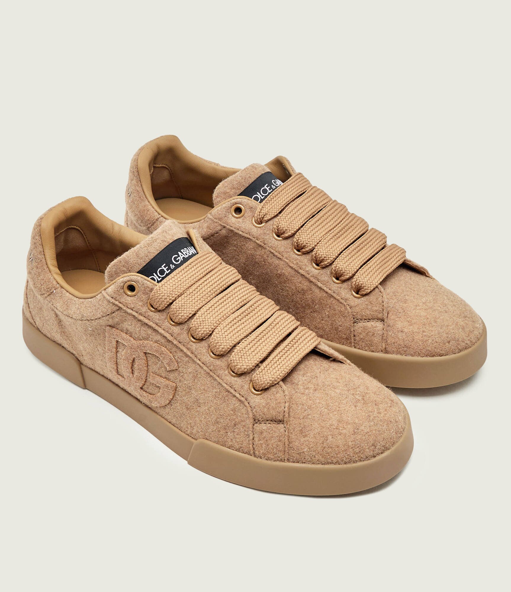 Dolce & Gabbana De lână sneakers Portofino M cu adaos de piele