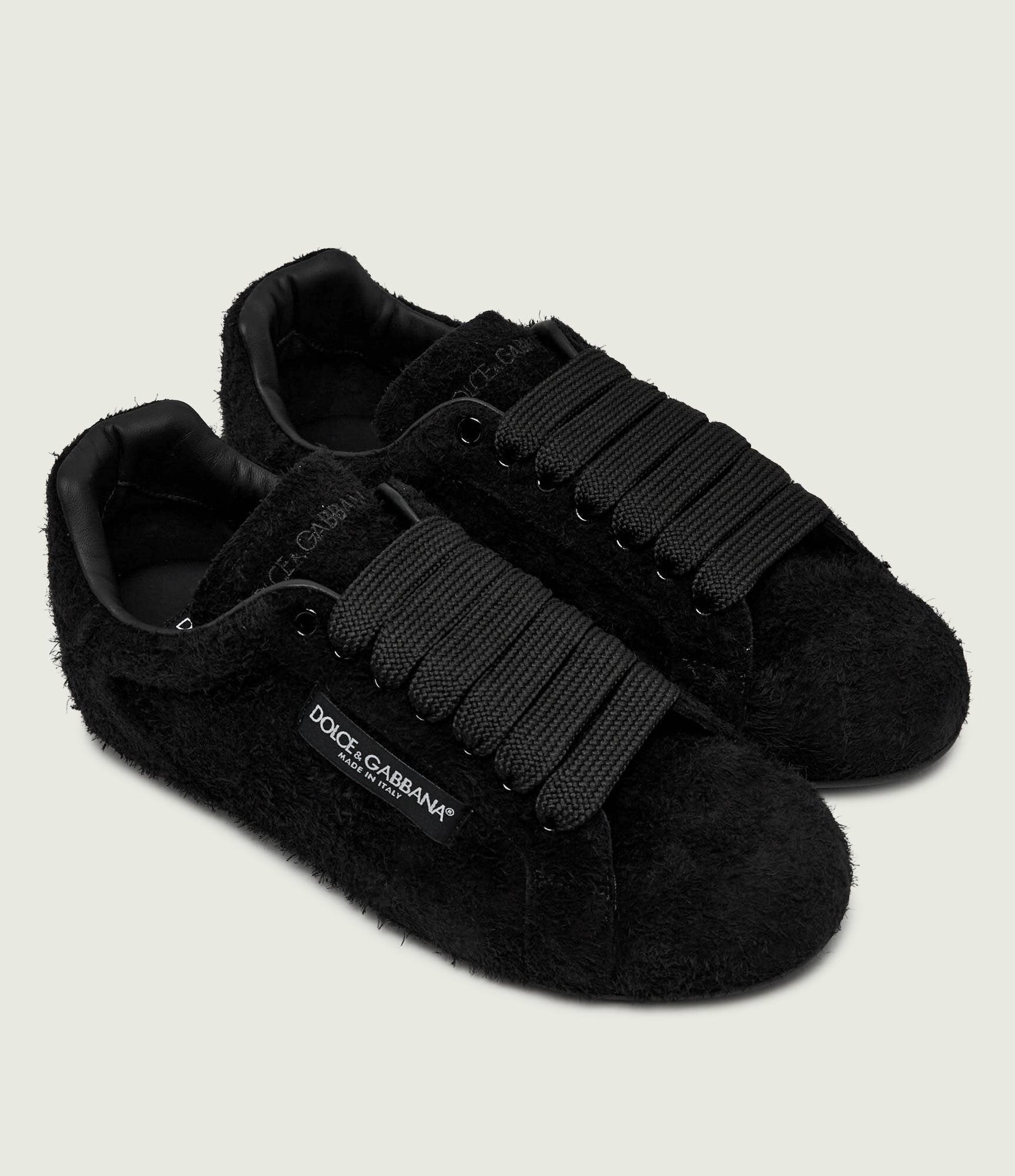 Dolce & Gabbana De lână sneakers Portofino Soft cu adaos de piele