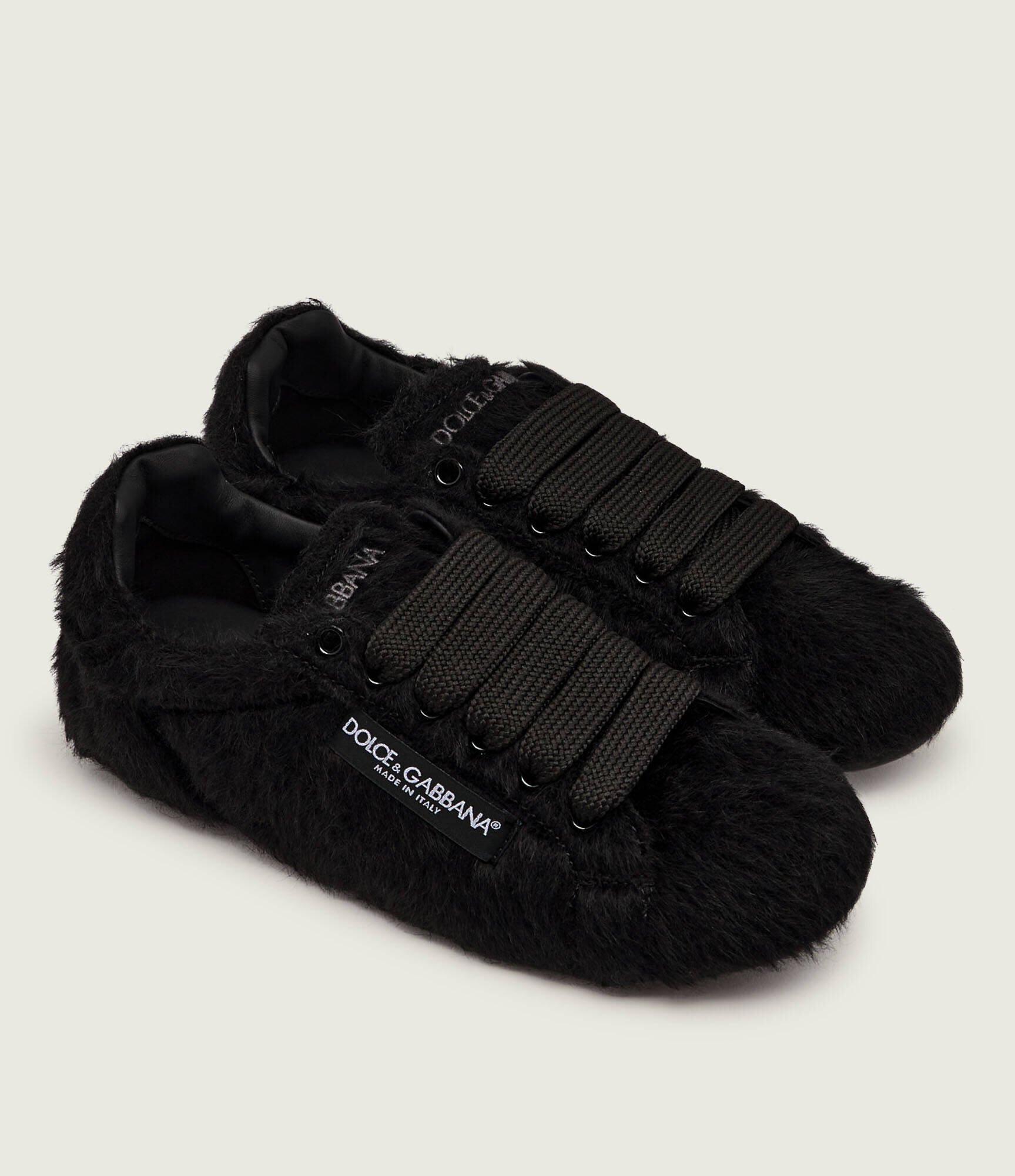 Dolce & Gabbana De lână sneakers Portofino Soft cu adaos de piele | shearling