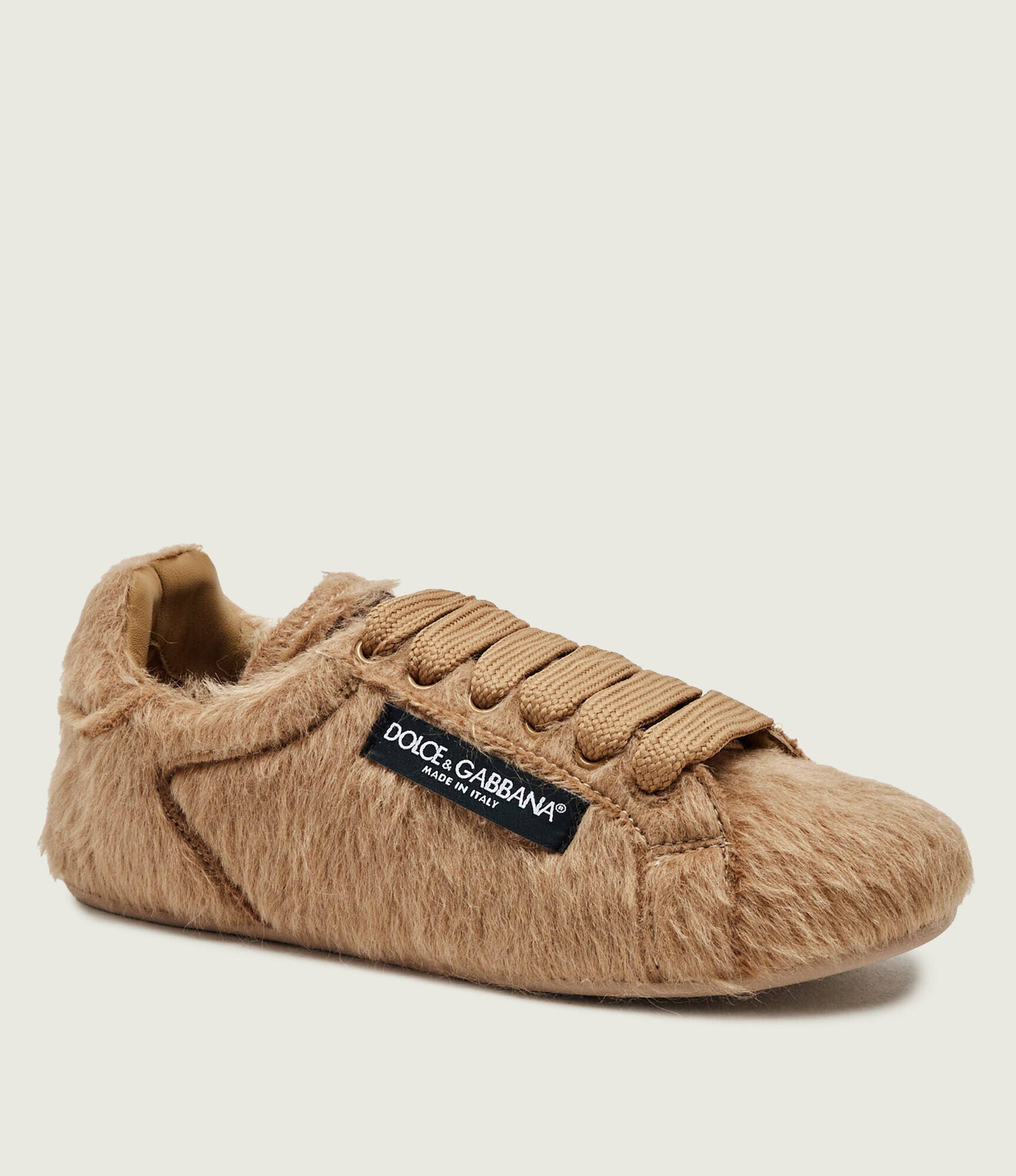 Dolce & Gabbana De lână sneakers Portofino Soft cu adaos de piele | shearling