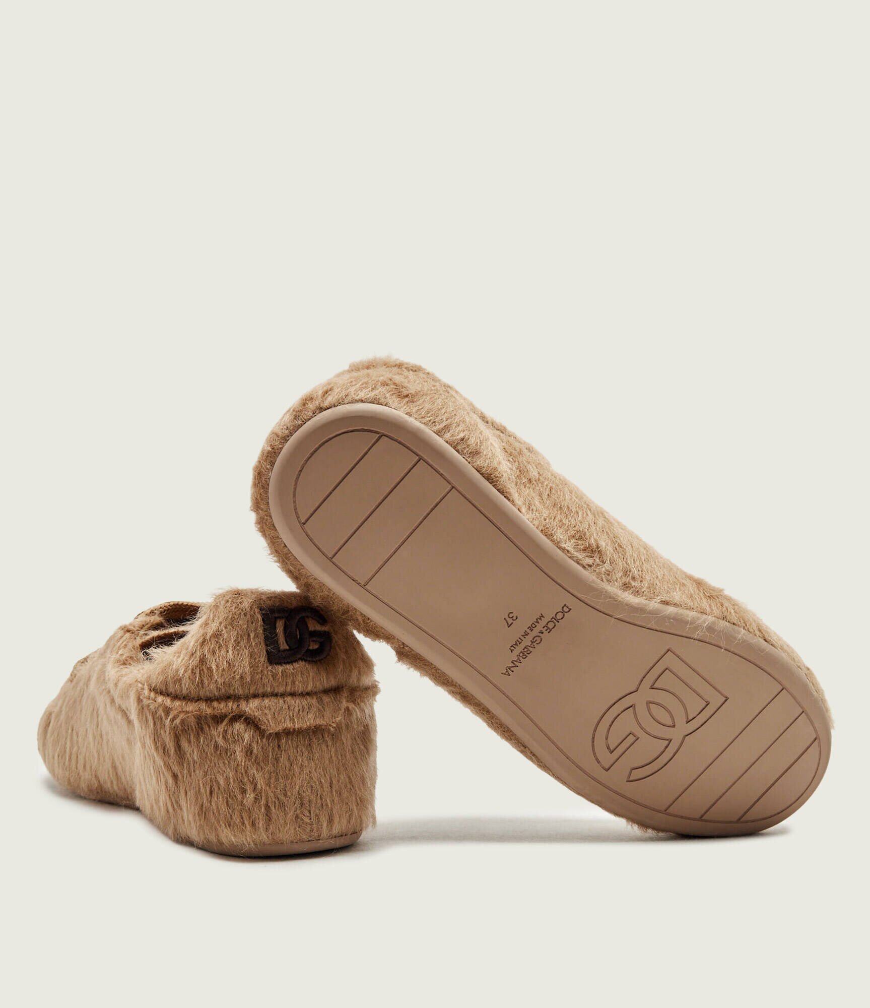 Dolce & Gabbana De lână sneakers Portofino Soft cu adaos de piele | shearling