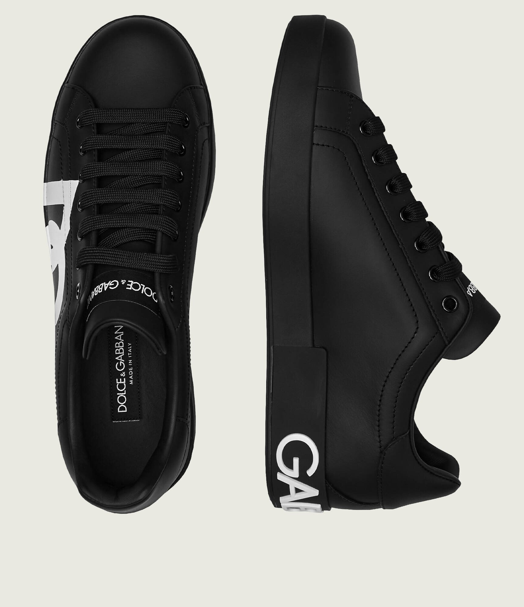 Dolce & Gabbana De piele sneakers Bassa Vit