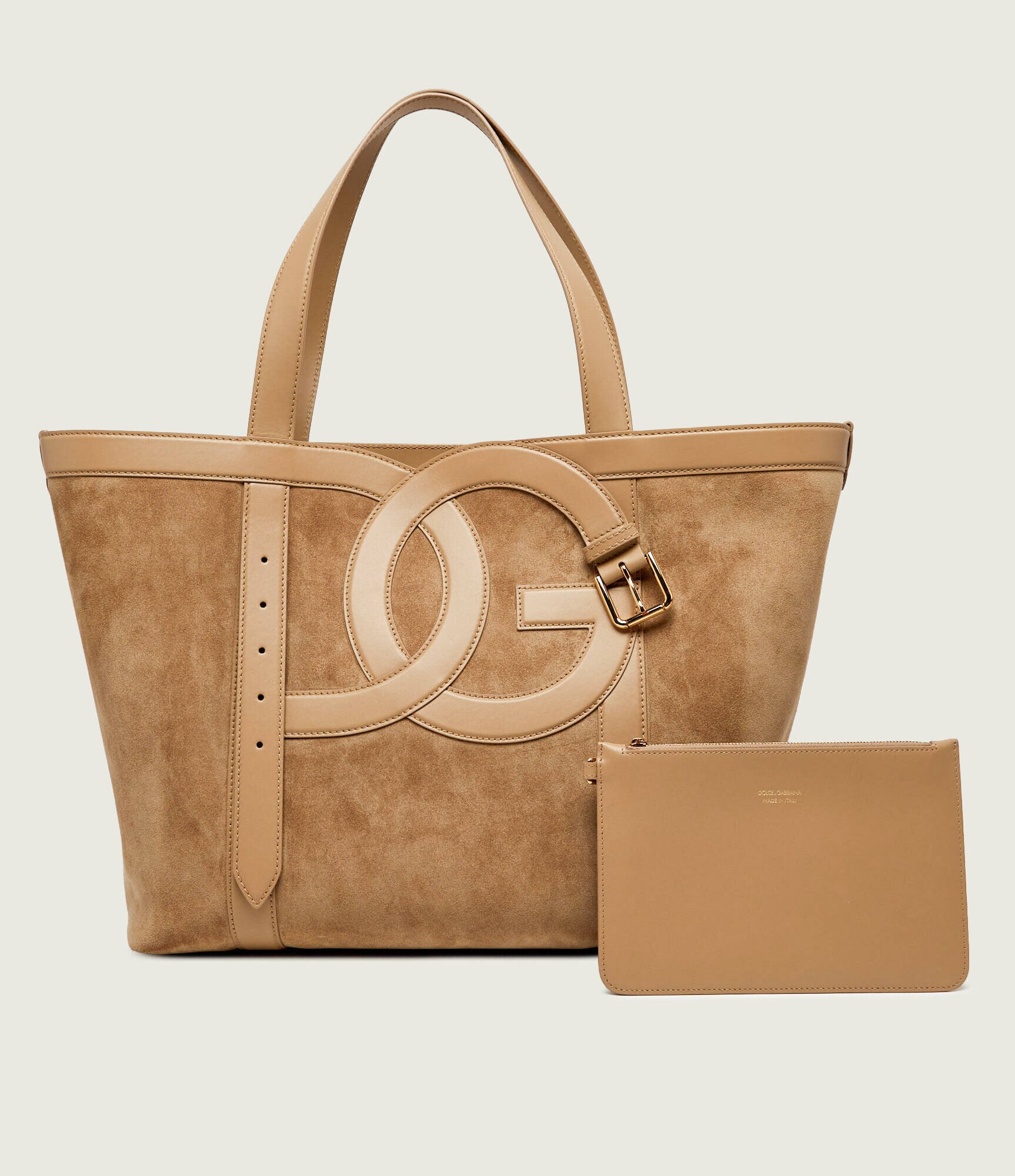 Dolce & Gabbana Geantă shopper + borsetă DG Belt | piele întoarsă