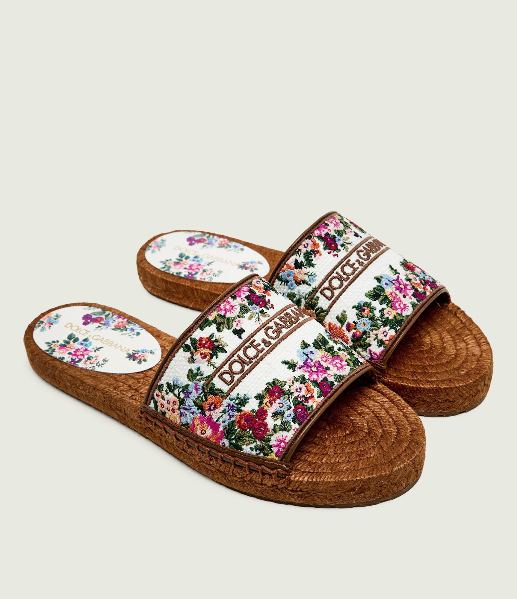 Dolce & Gabbana Șlapi cu adaos de piele